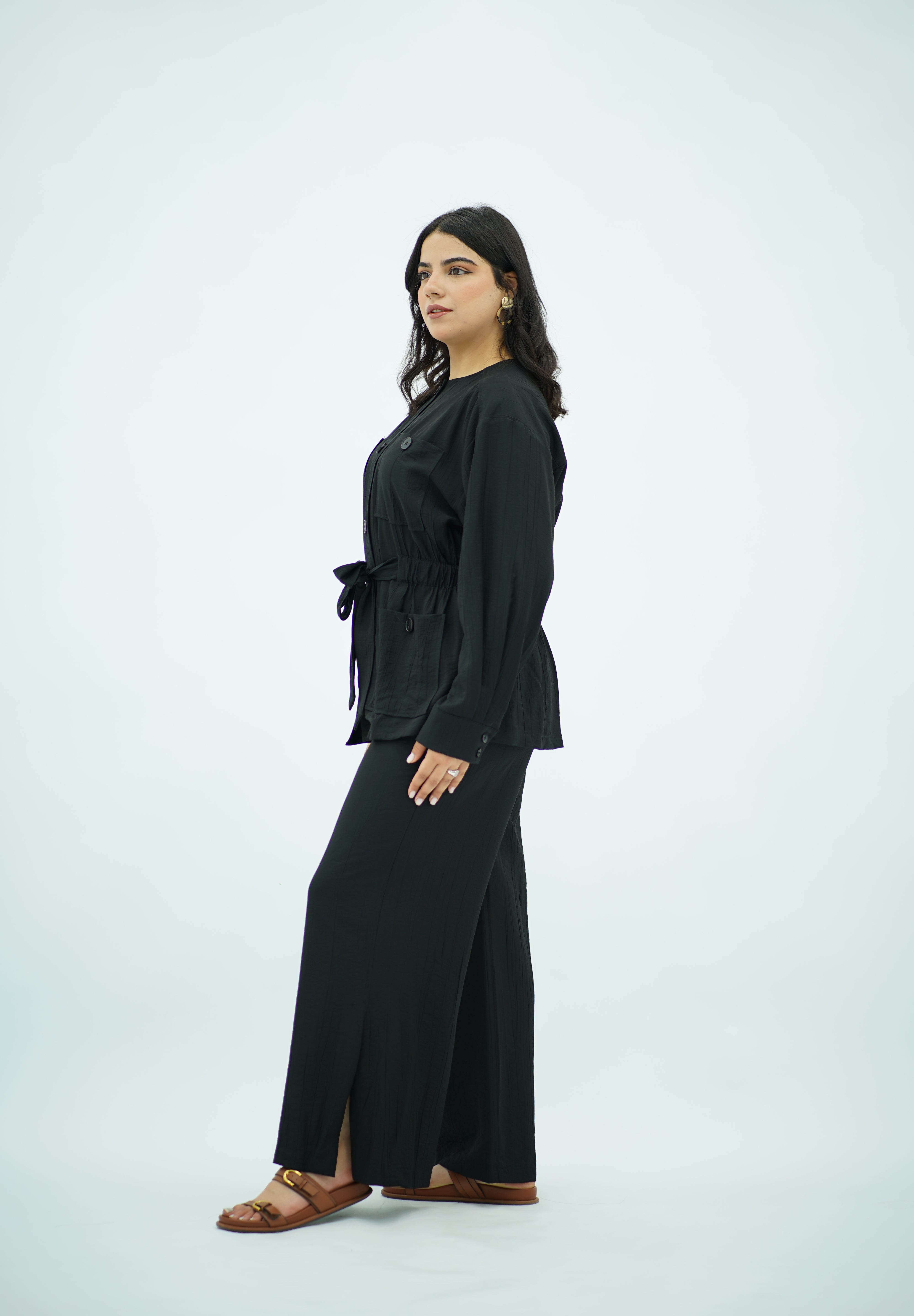 Ensemble en crêpe plissé noir 🖤