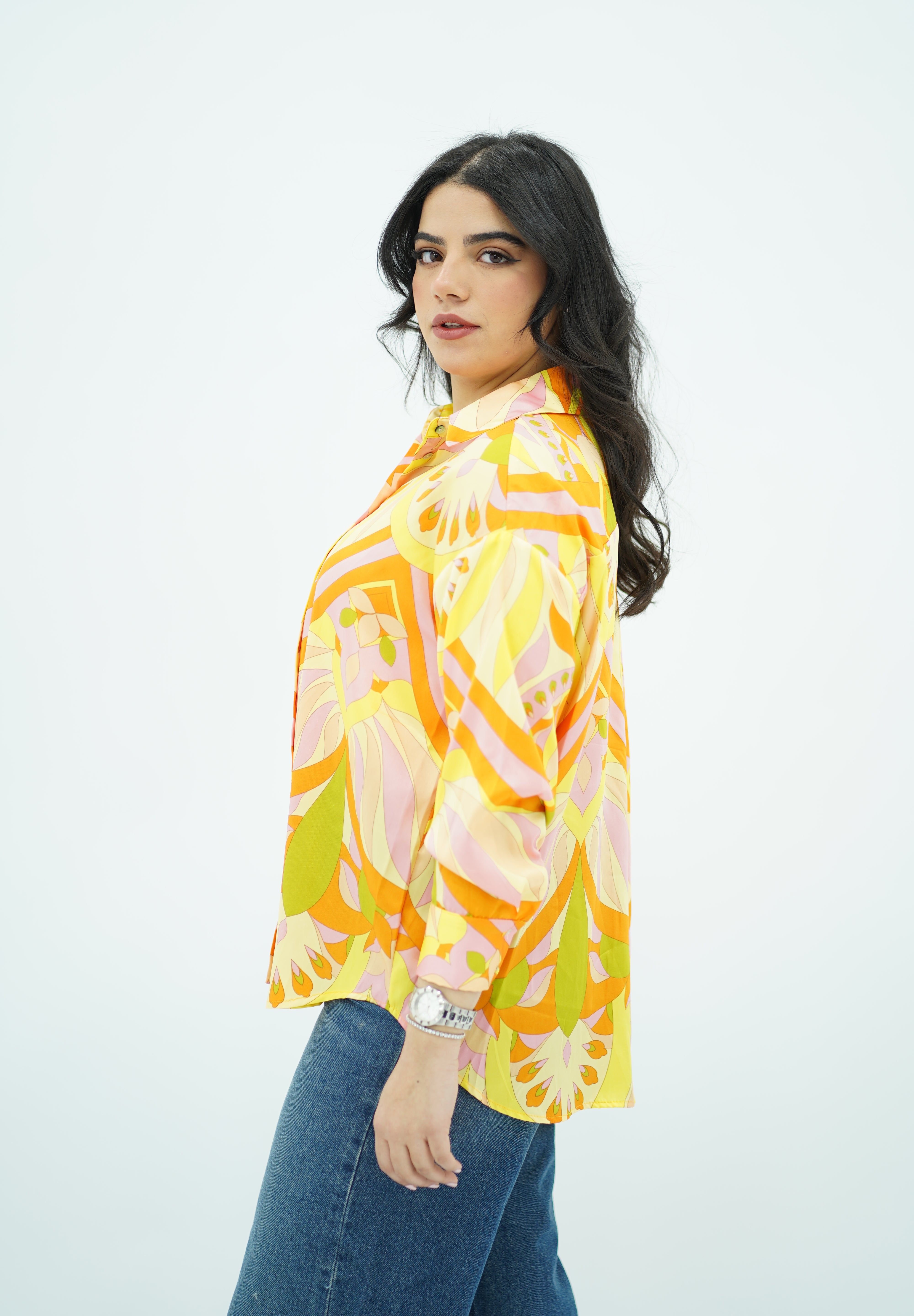 Chemise En satin coloré