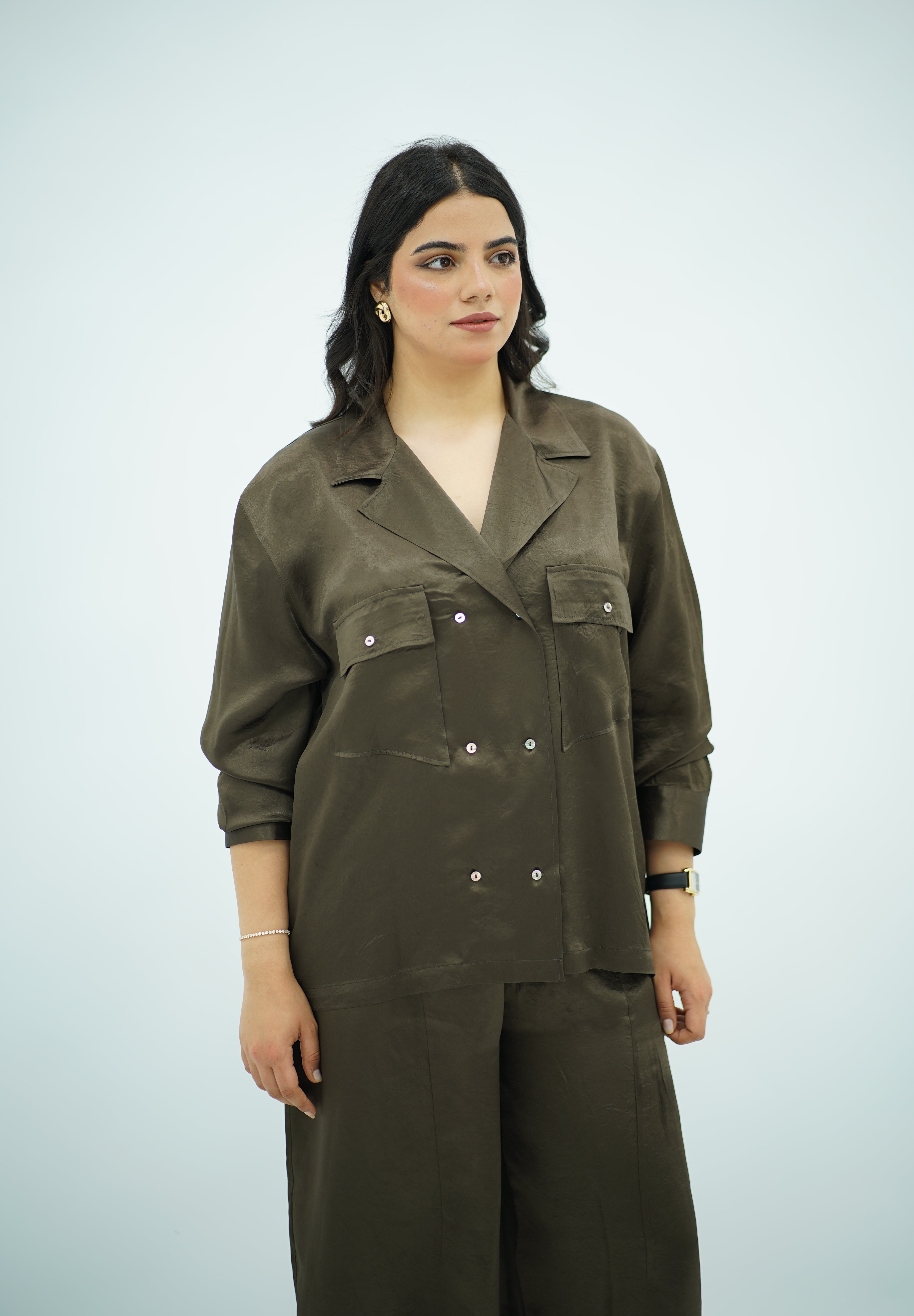Ensemble fluide effet satiné