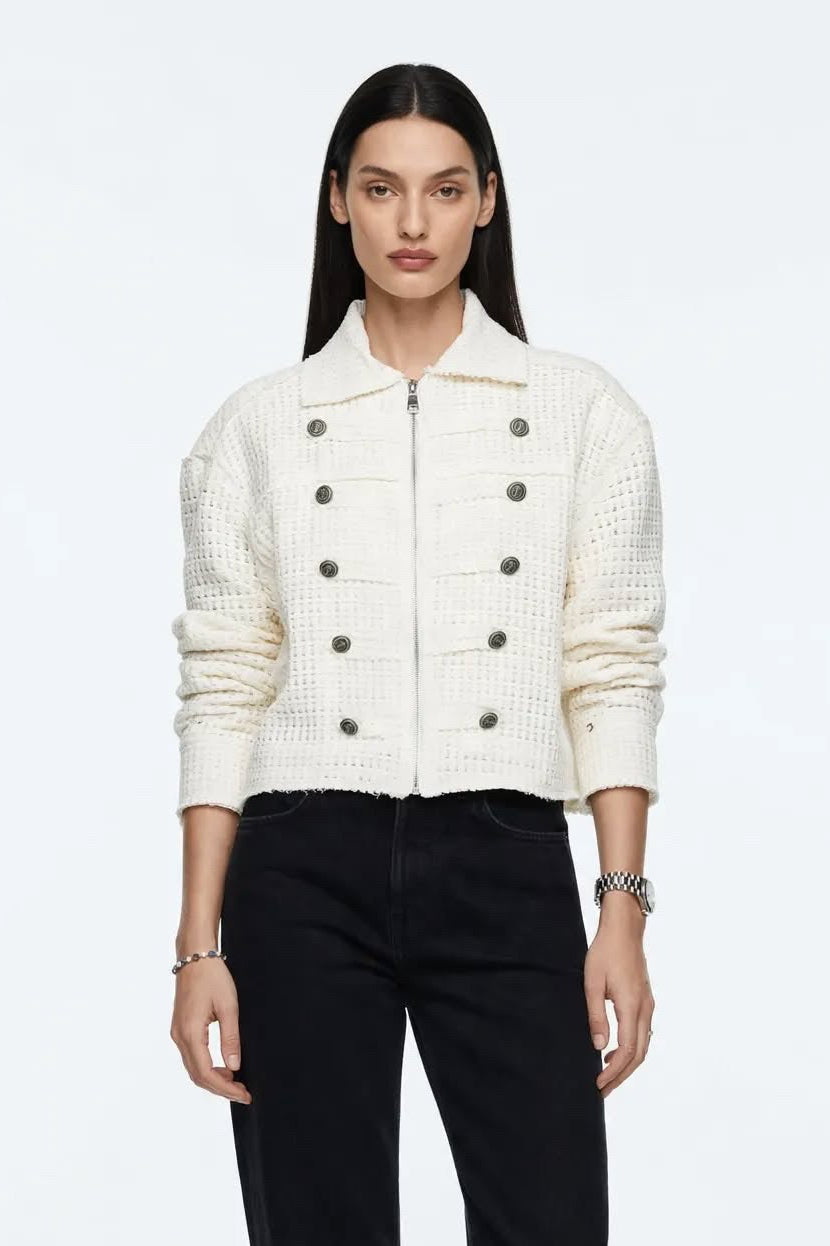 Veste Courte en Tweed 🩶