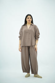 Ensemble Détente en Tencel Marron Glacé