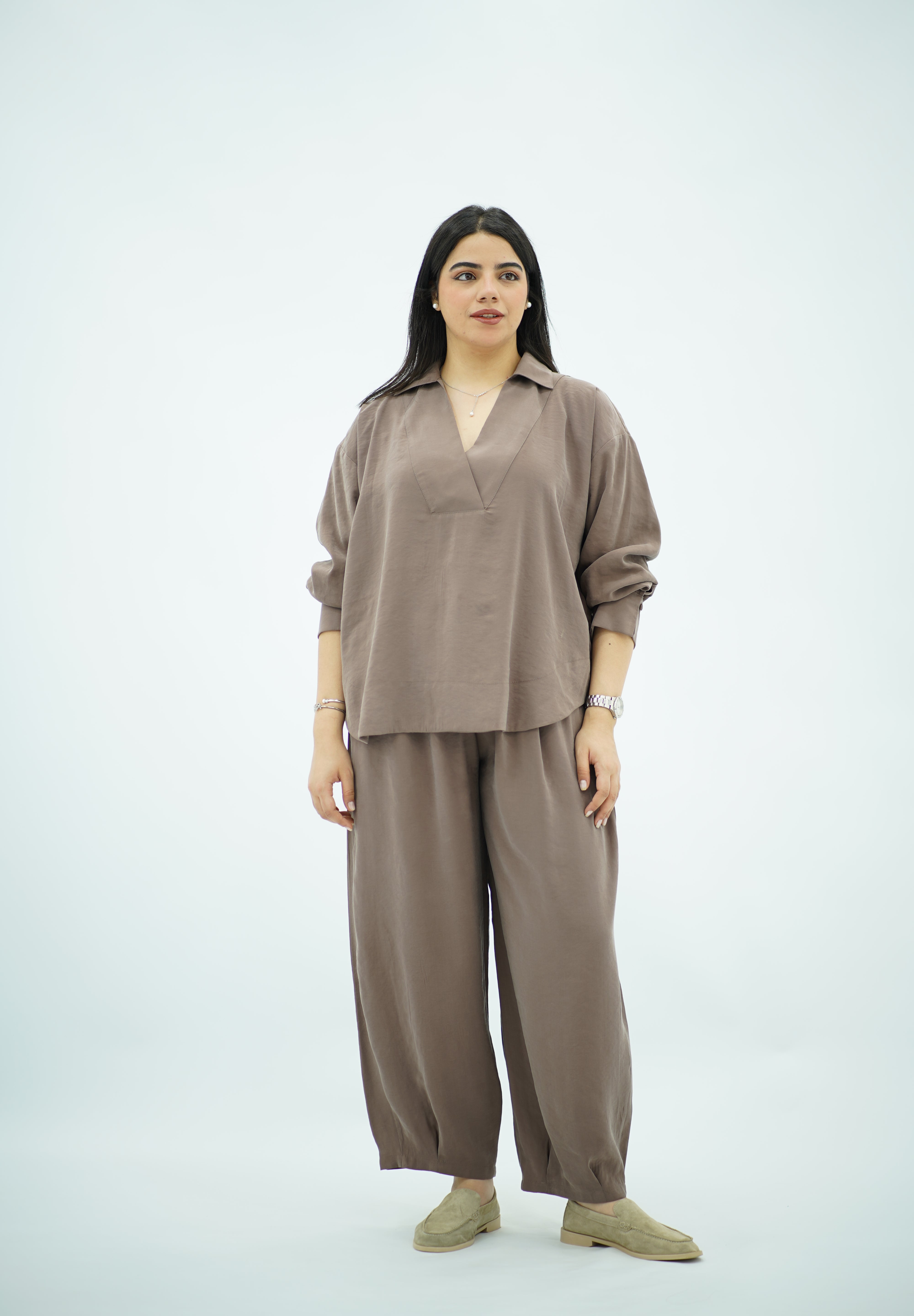 Ensemble Détente en Tencel Marron Glacé