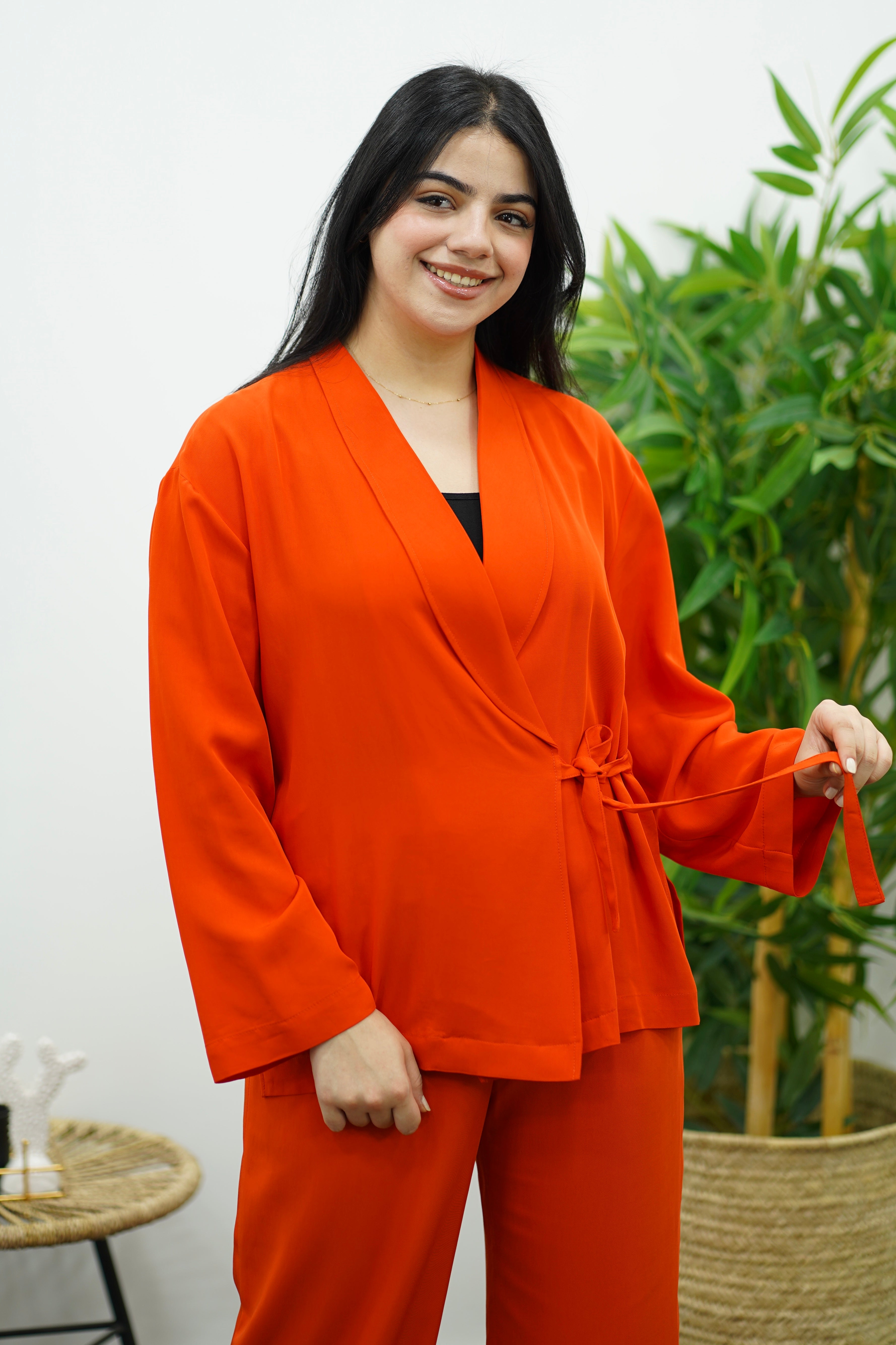 Ensemble Fluide Croisé - orange