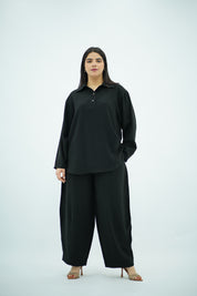Ensemble En Tencel Ballonné Noir