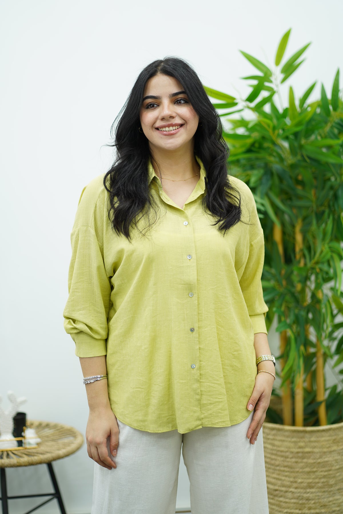 Chemise fluide- Vert pistache