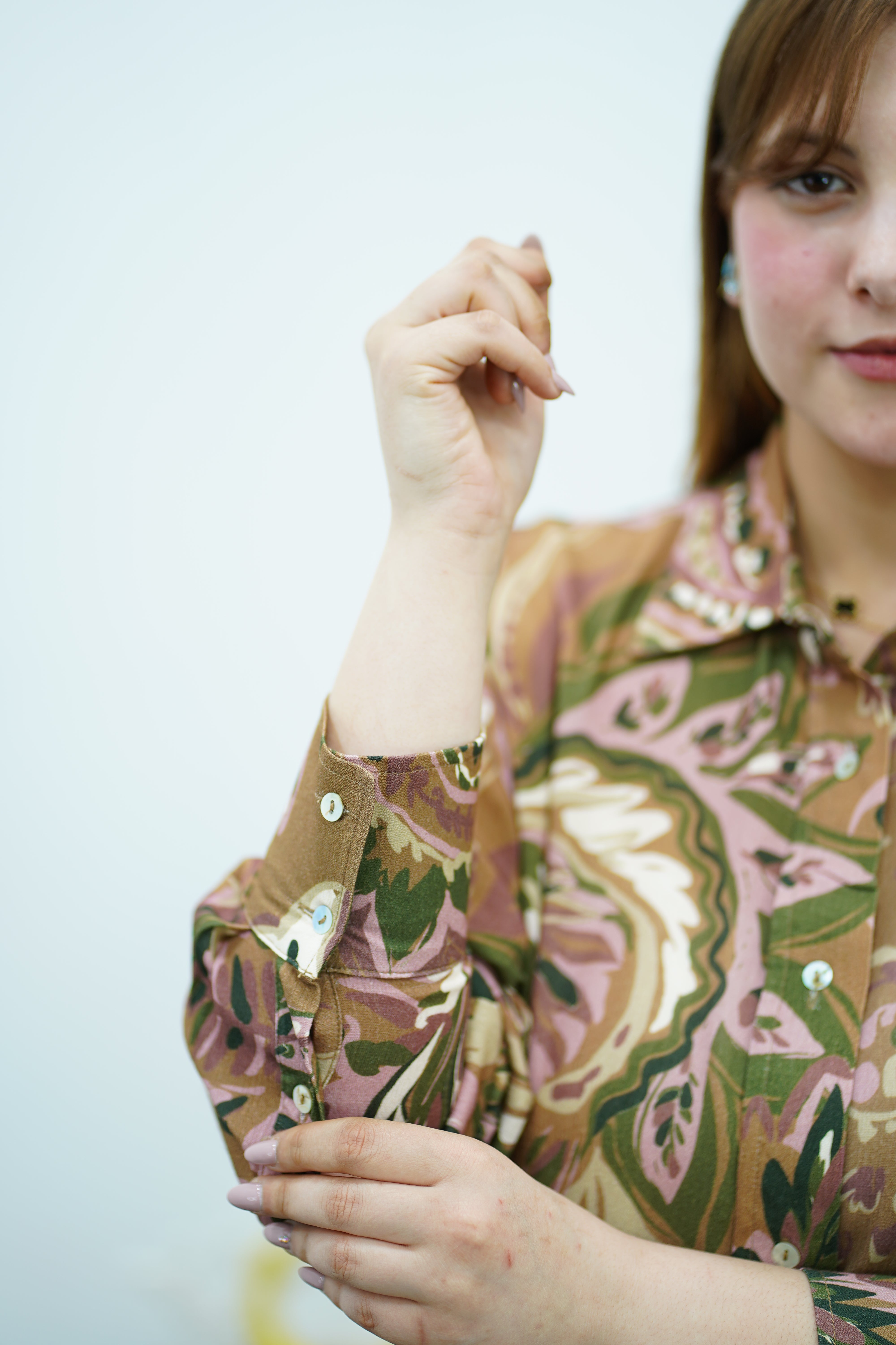Chemise en Motifs Marron