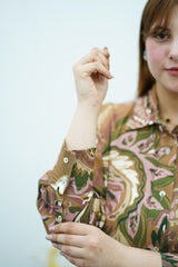 Chemise en Motifs Marron