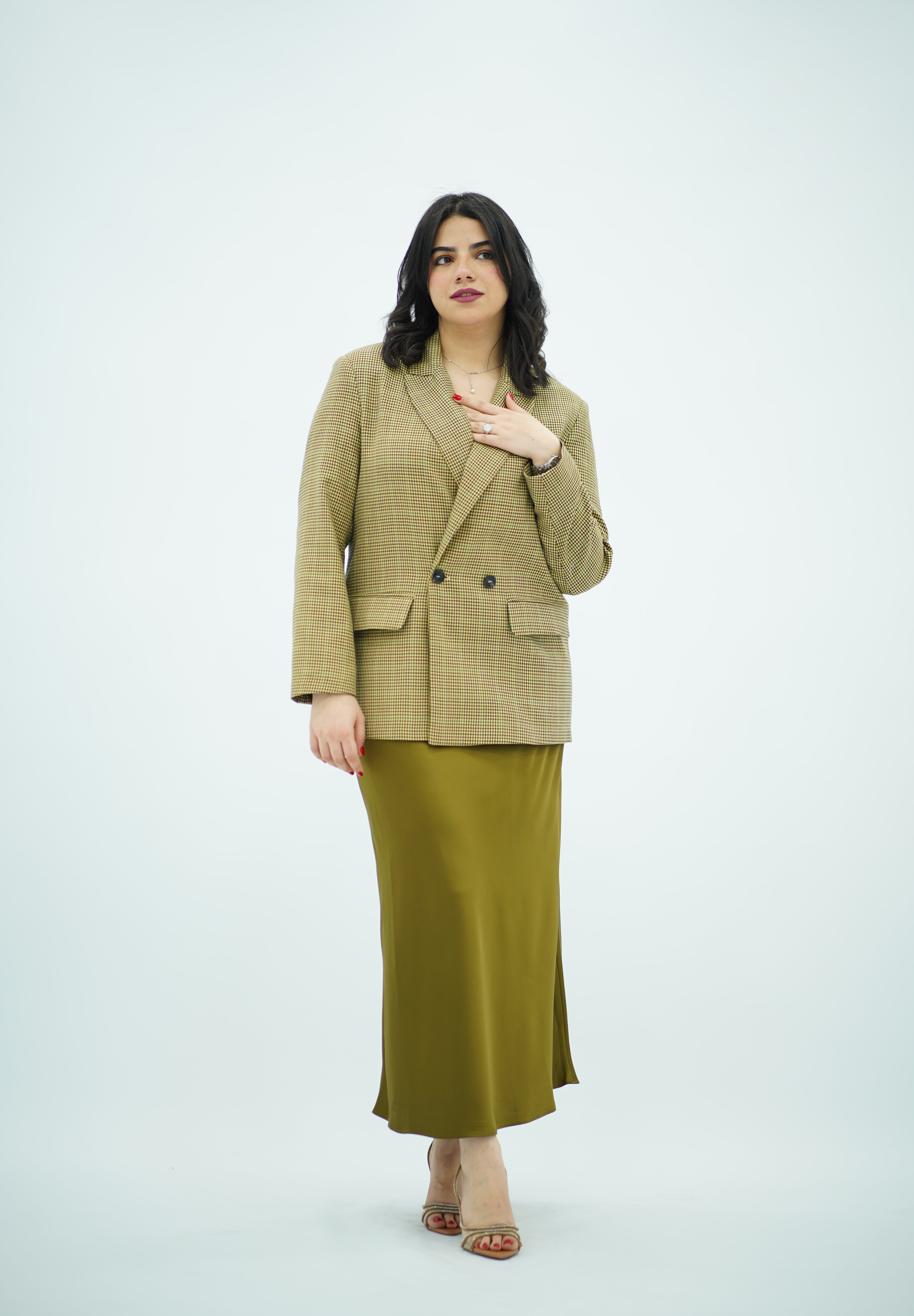 Blazer Imprimée à Carreaux