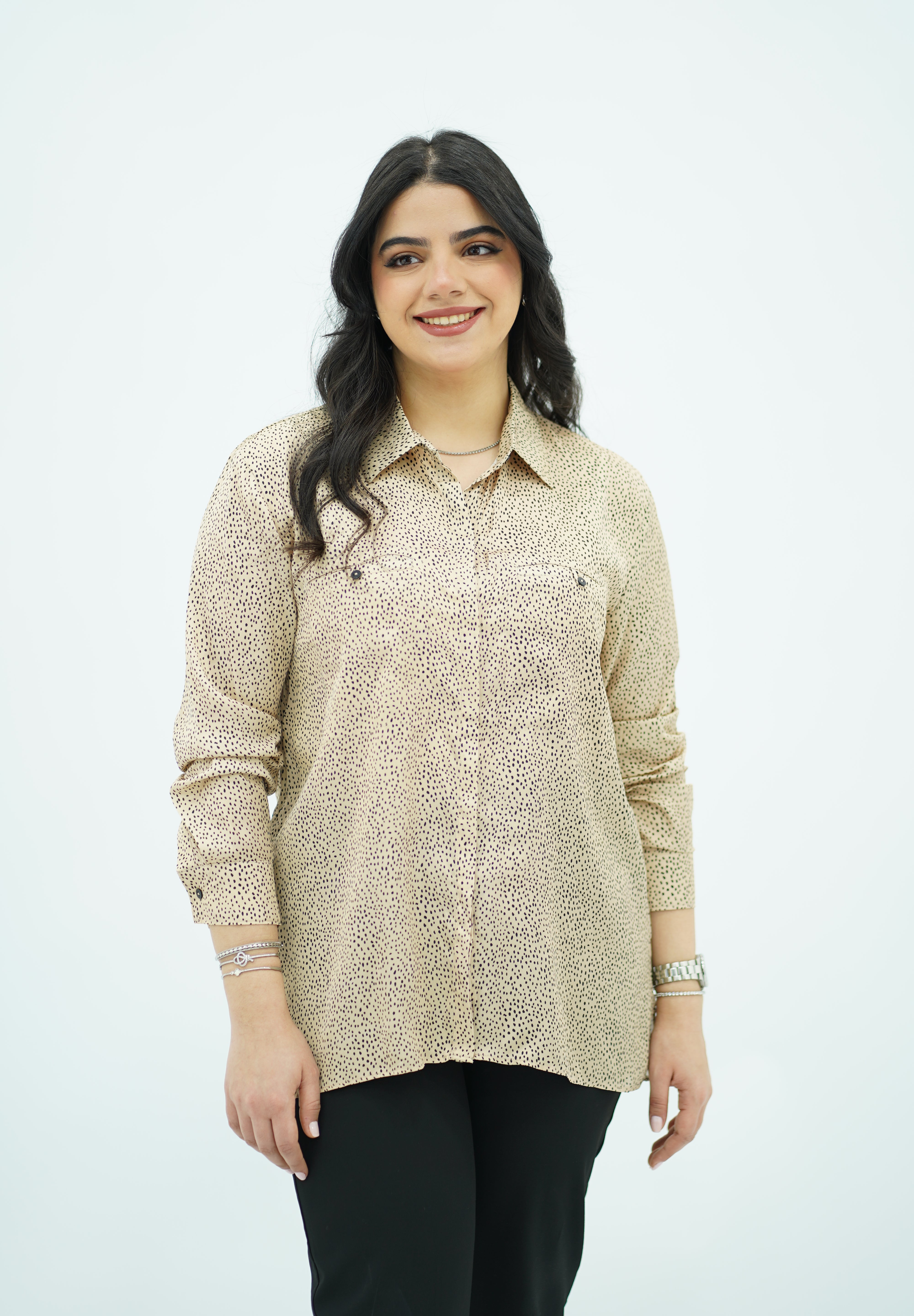 Chemise En satin imprimé