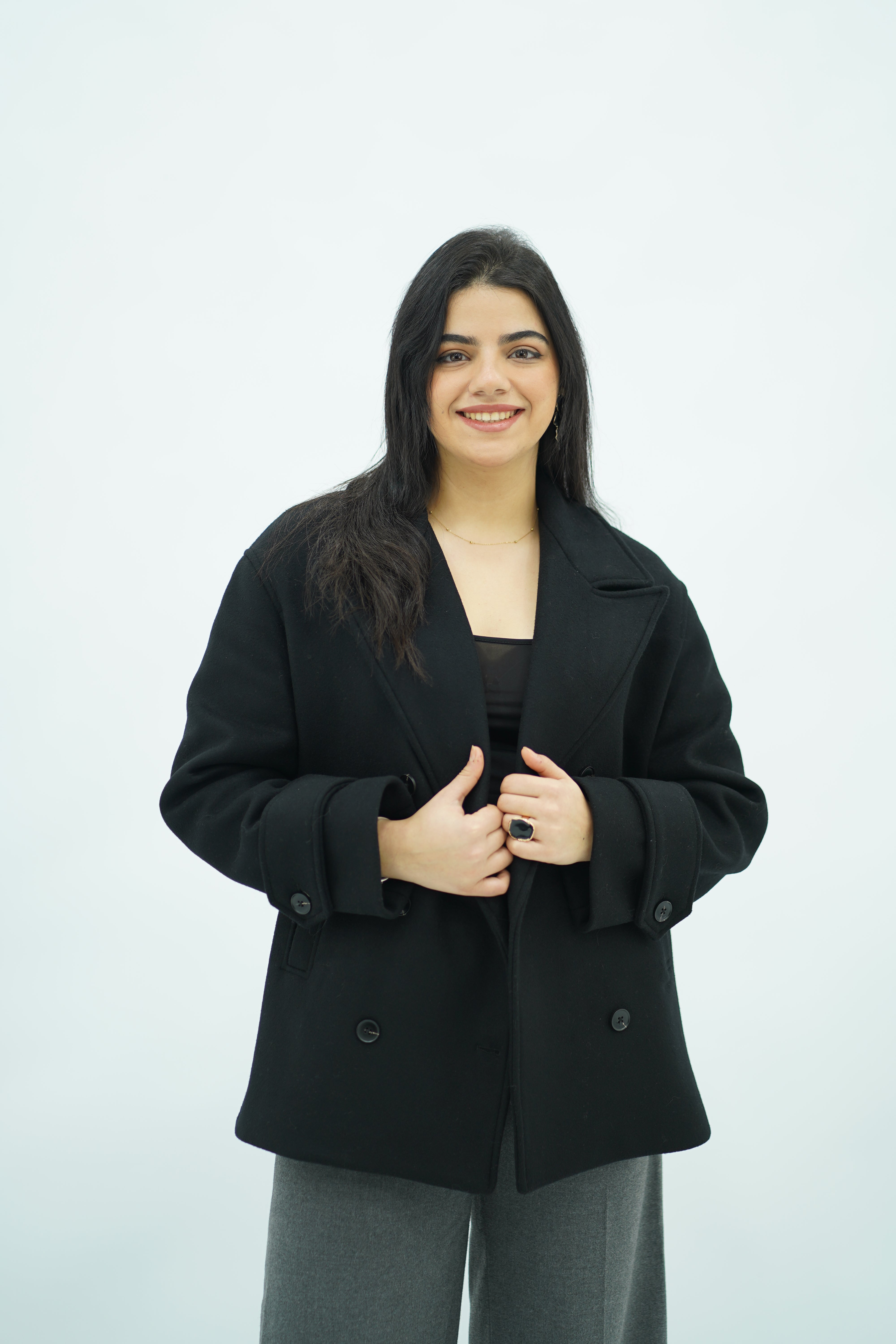 Manteau court oversize Noir 🖤