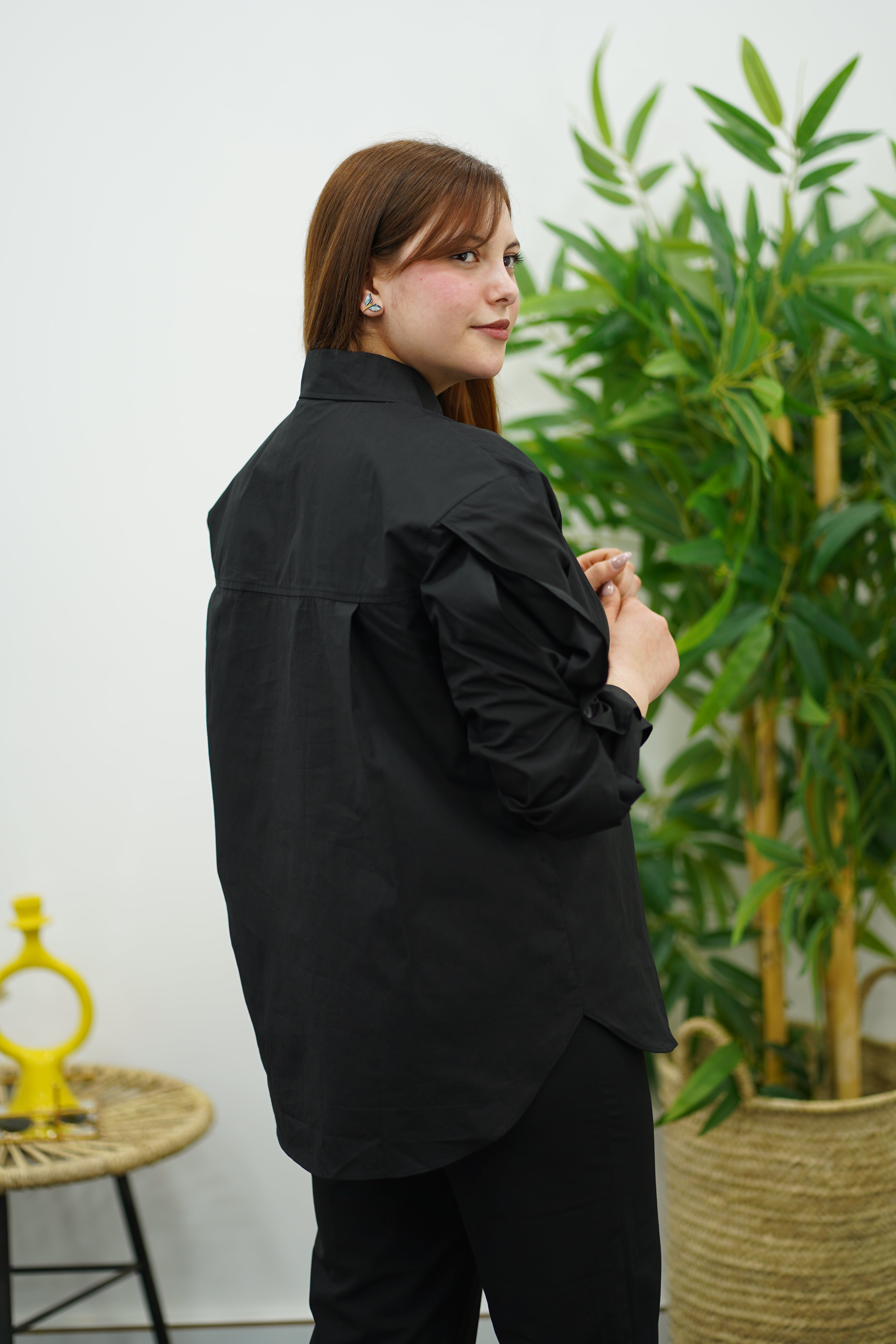 Chemise en Popeline Noir