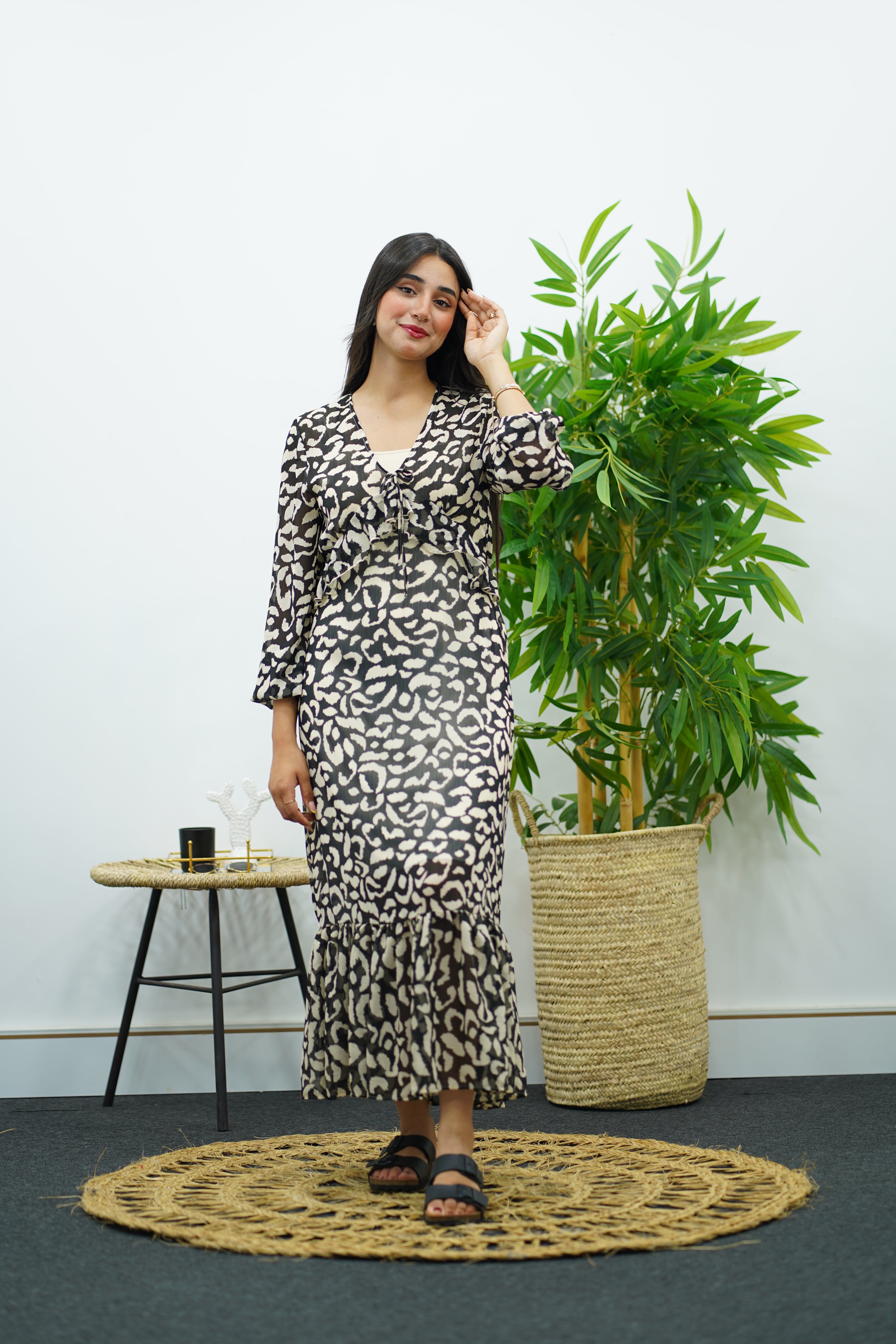 Robe à l’imprimé - Fluide