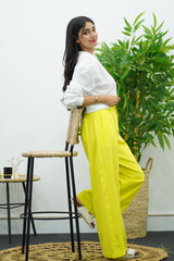 Pantalon large en lin