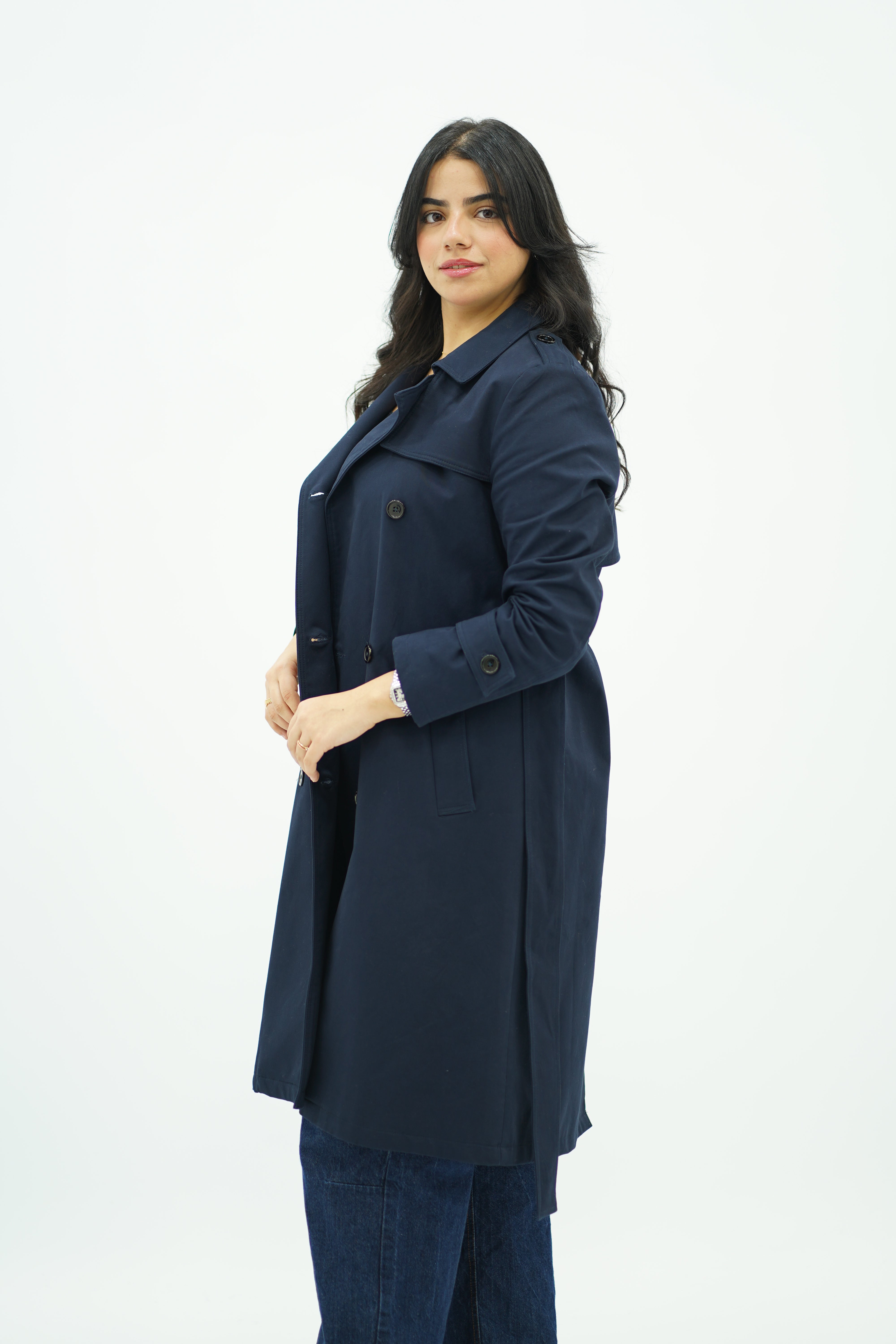 Trench-coat Classique Bleu nuit