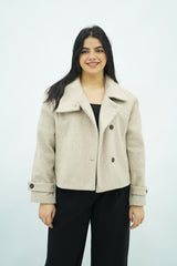 Manteau court col montant