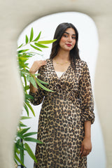 Robe à l’imprimé fluide léopard