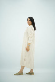 Robe chemise Beige en Lin