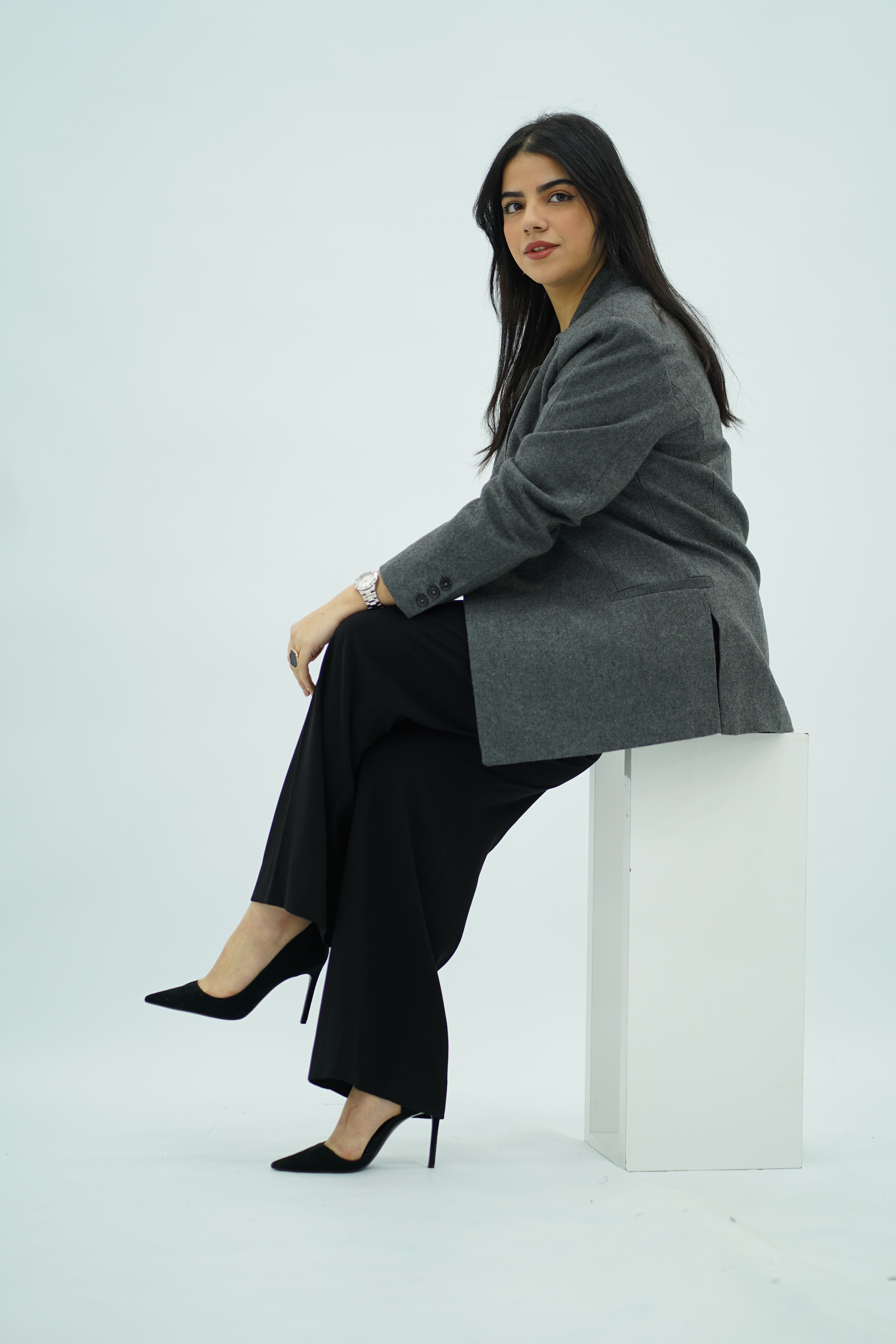 Blazer Oversize Gris Anthracite