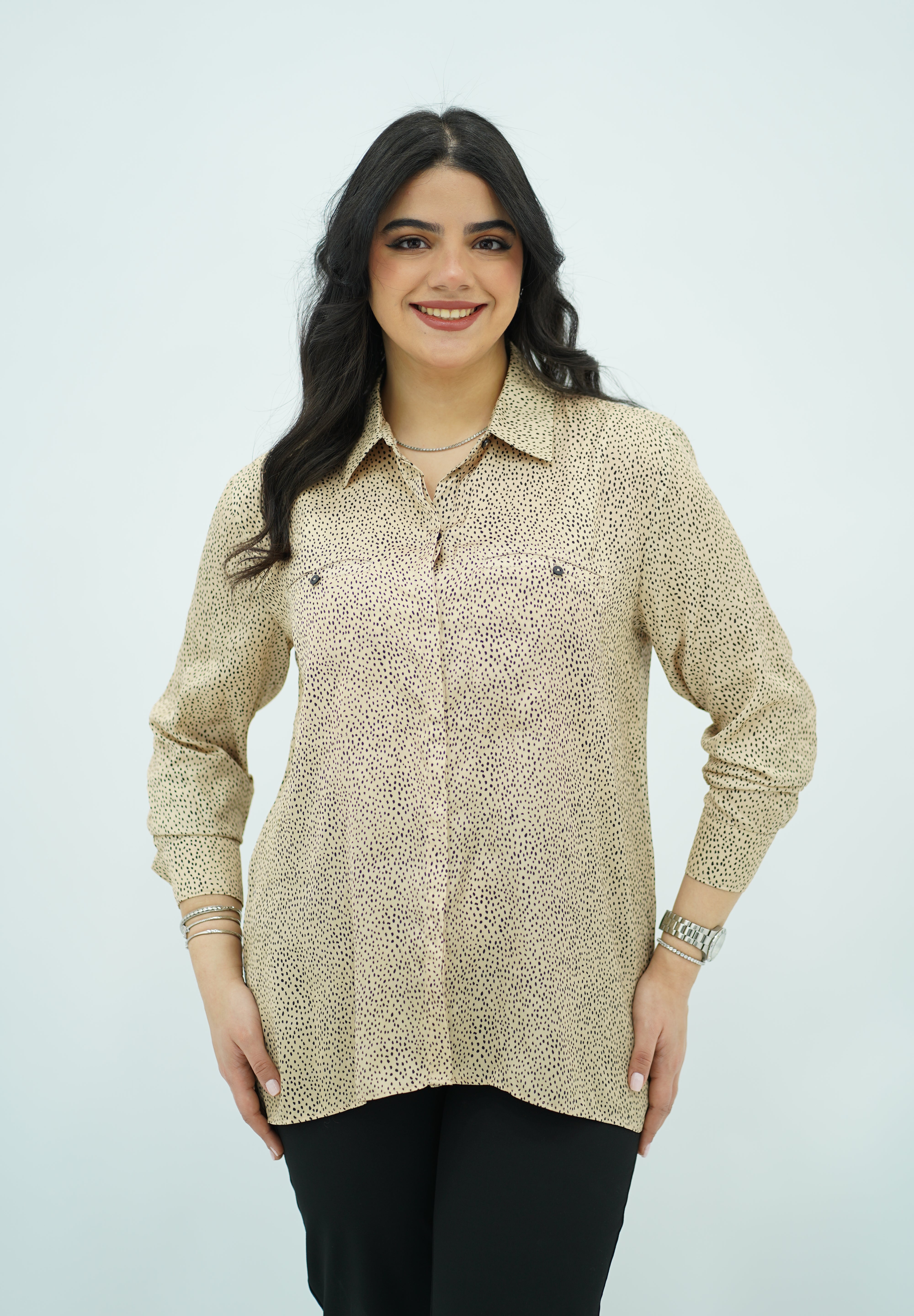 Chemise En satin imprimé