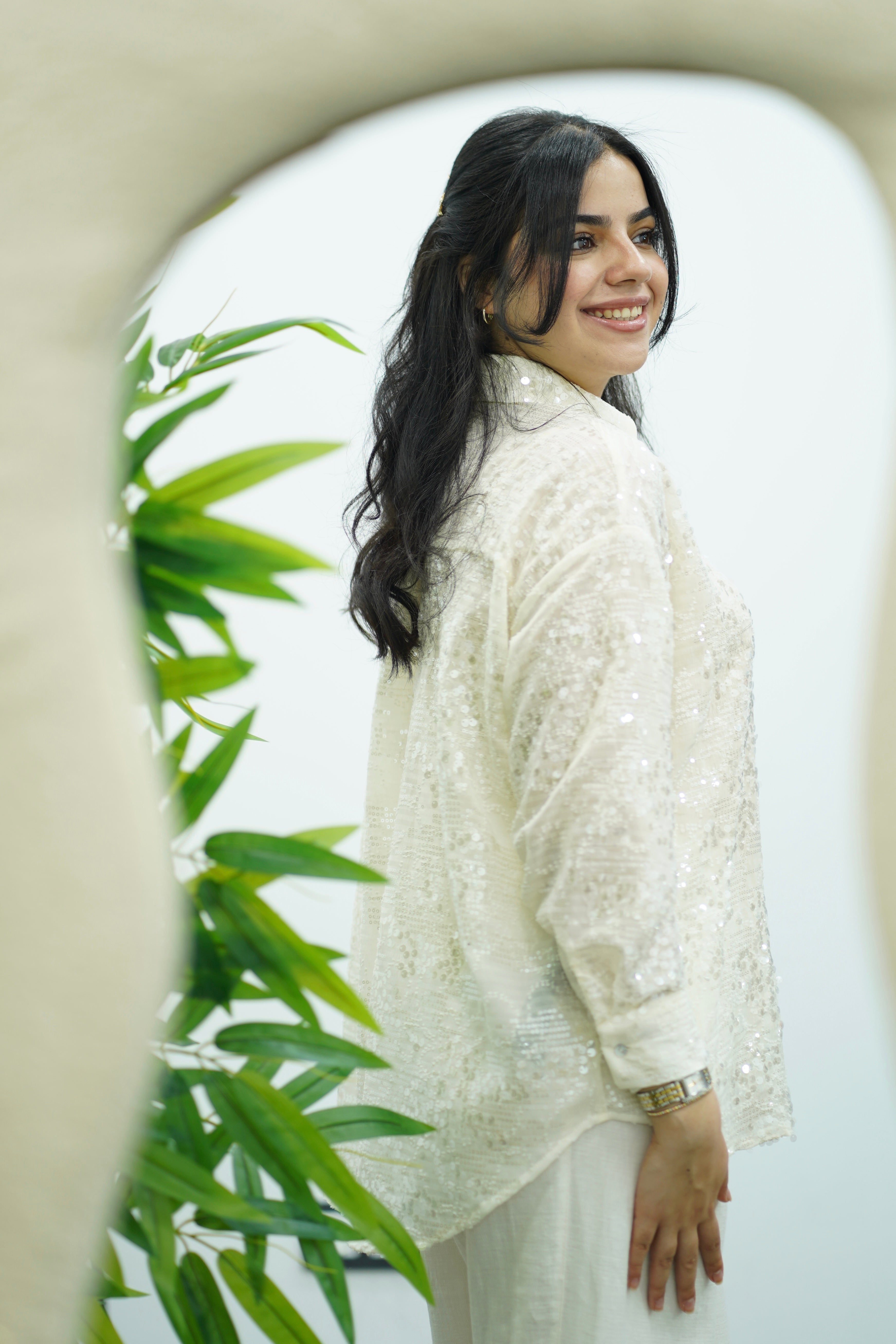 Chemise Blanche- À sequins