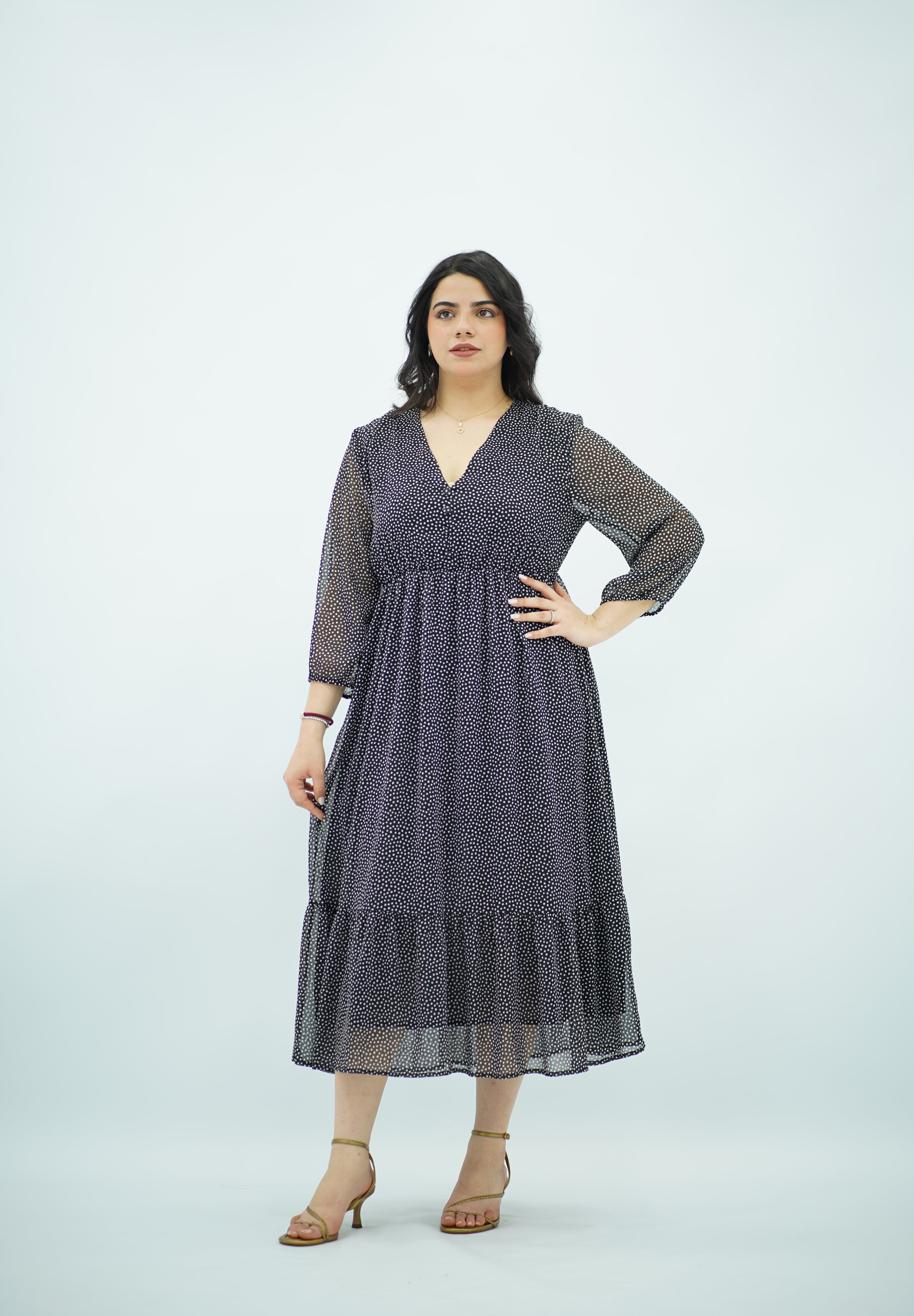 Robe Fluide à Volants – Imprimé