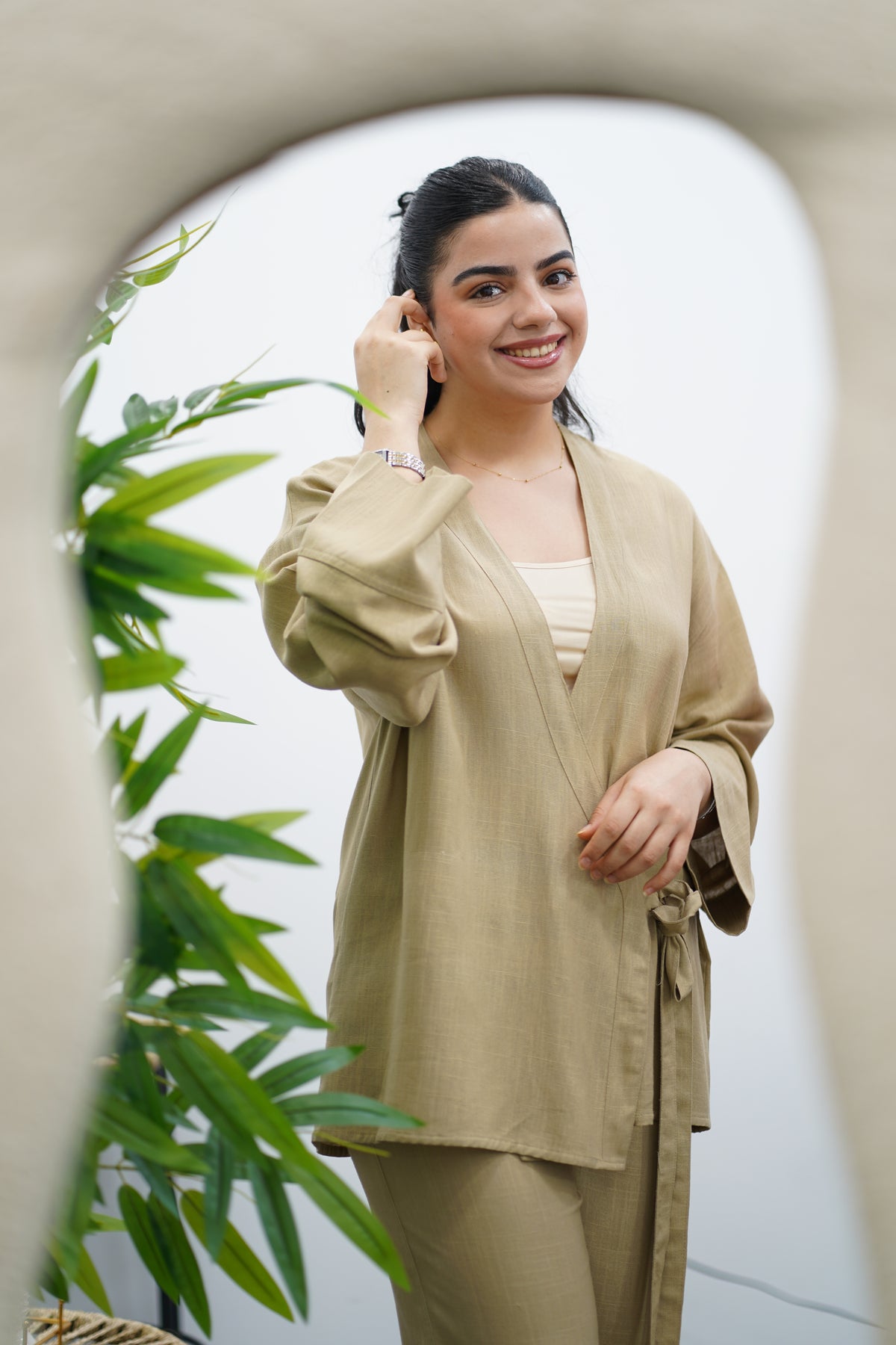 Ensemble En lin - Beige doux