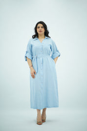Robe En Lin Bleu ciel