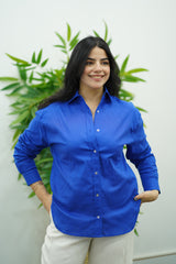 Chemise En Lin - Bleu Roi