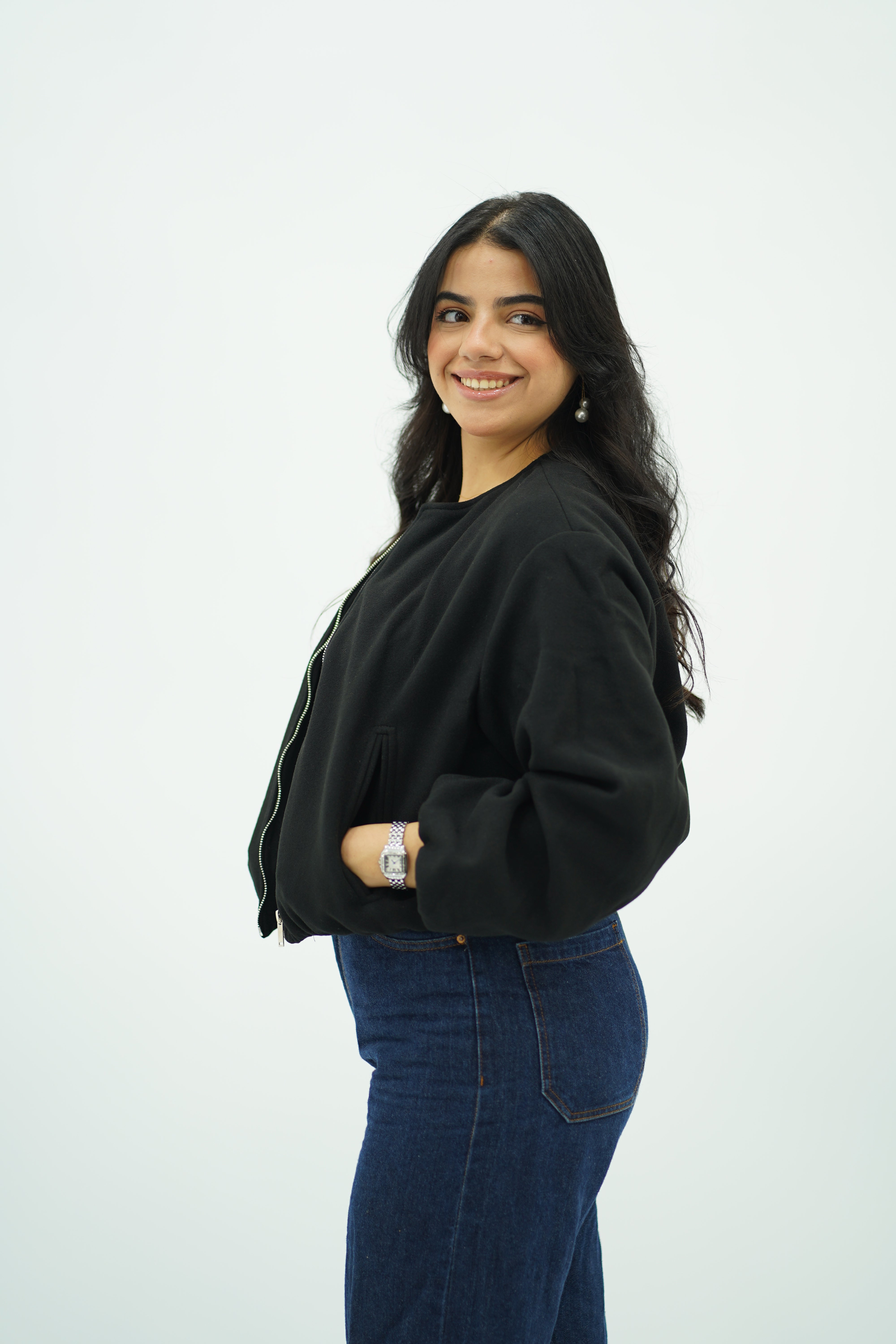 Bomber Noir Chic Oversize