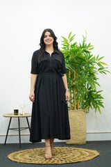 Robe Noire En crêpe