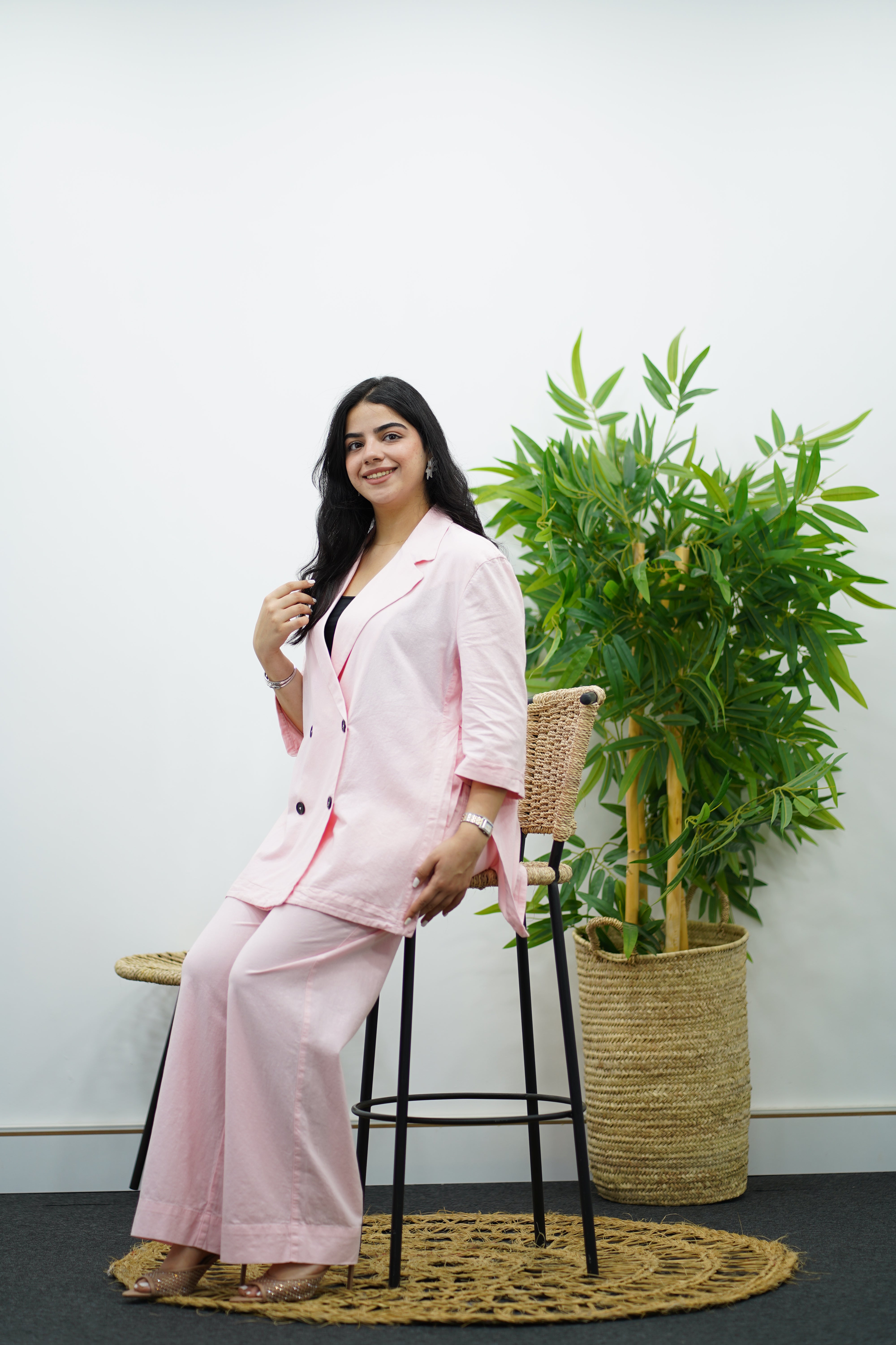 Ensemble Rose - Pantalon & Blazer