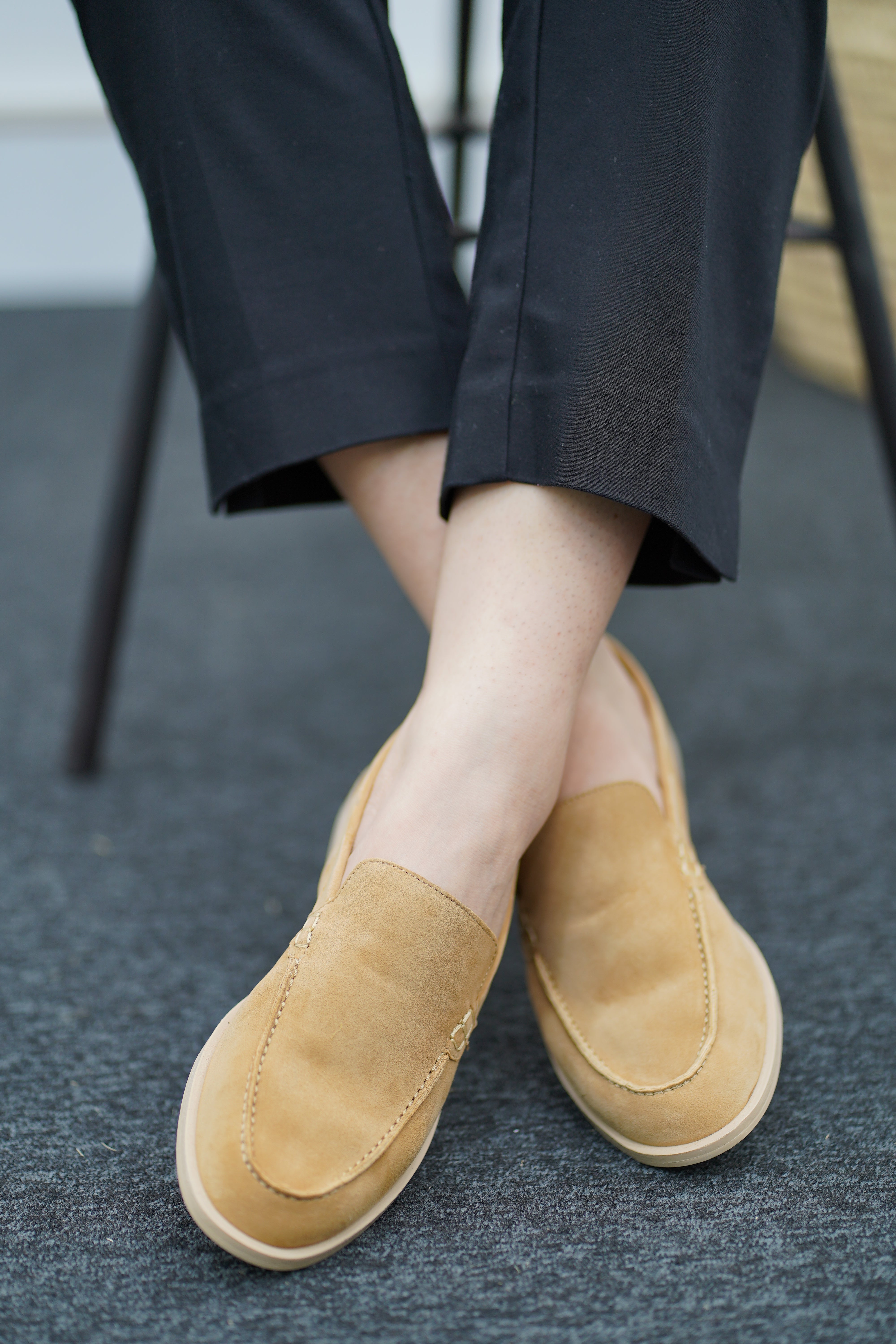 Mocassin en Daim- Camel