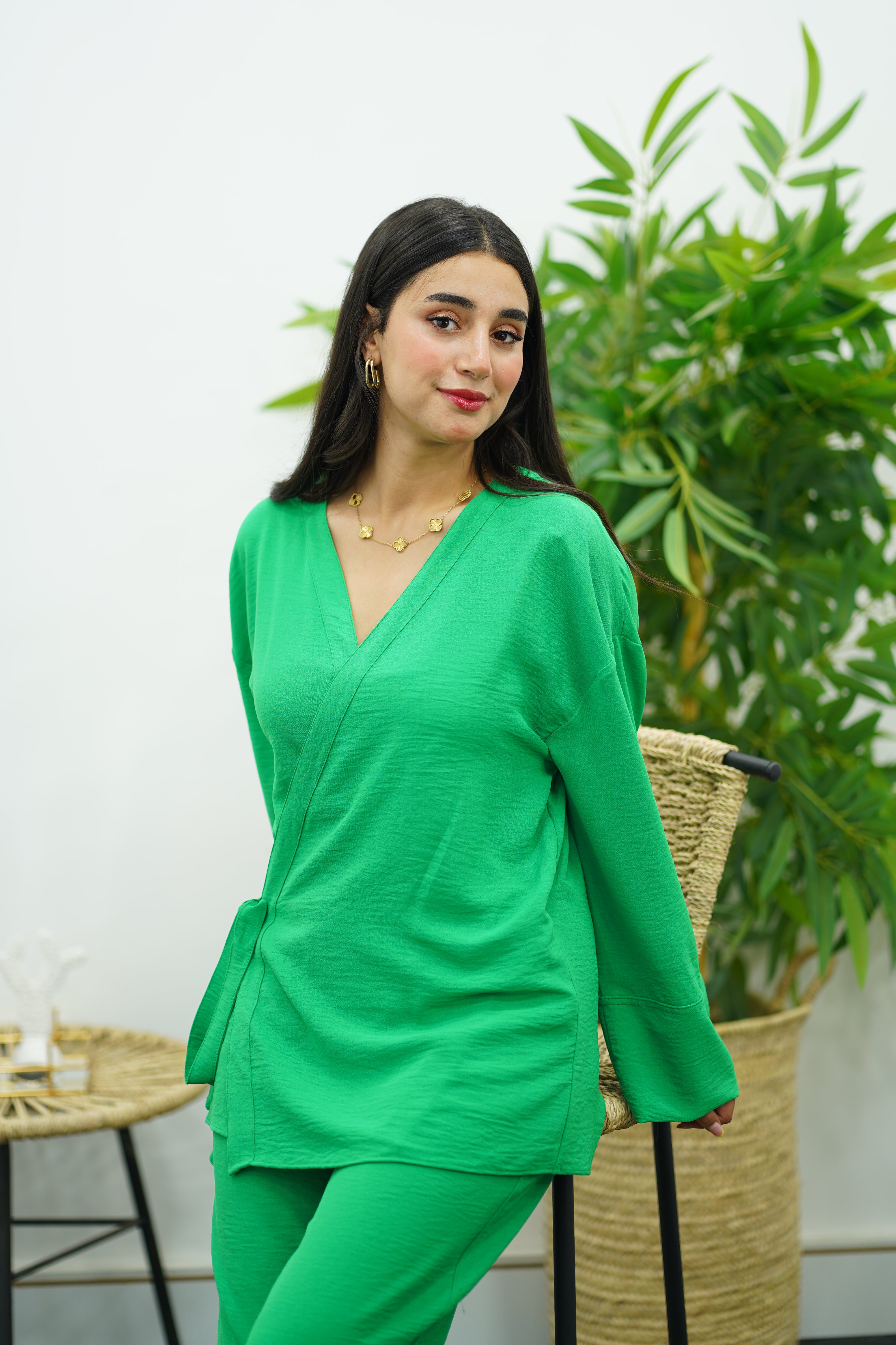 Ensemble Vert Fluide - Croisé