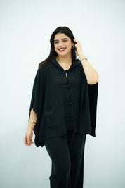 Ensemble Cape et Pantalon Large en Maille