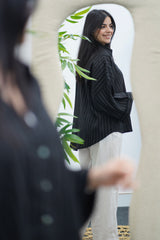 Chemise oversize en Lin Rayé