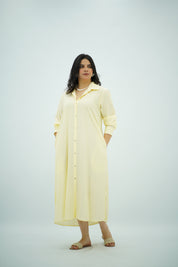 Robe fluide jaune pastel