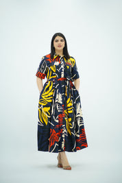 Robe En Popeline - Imprimée