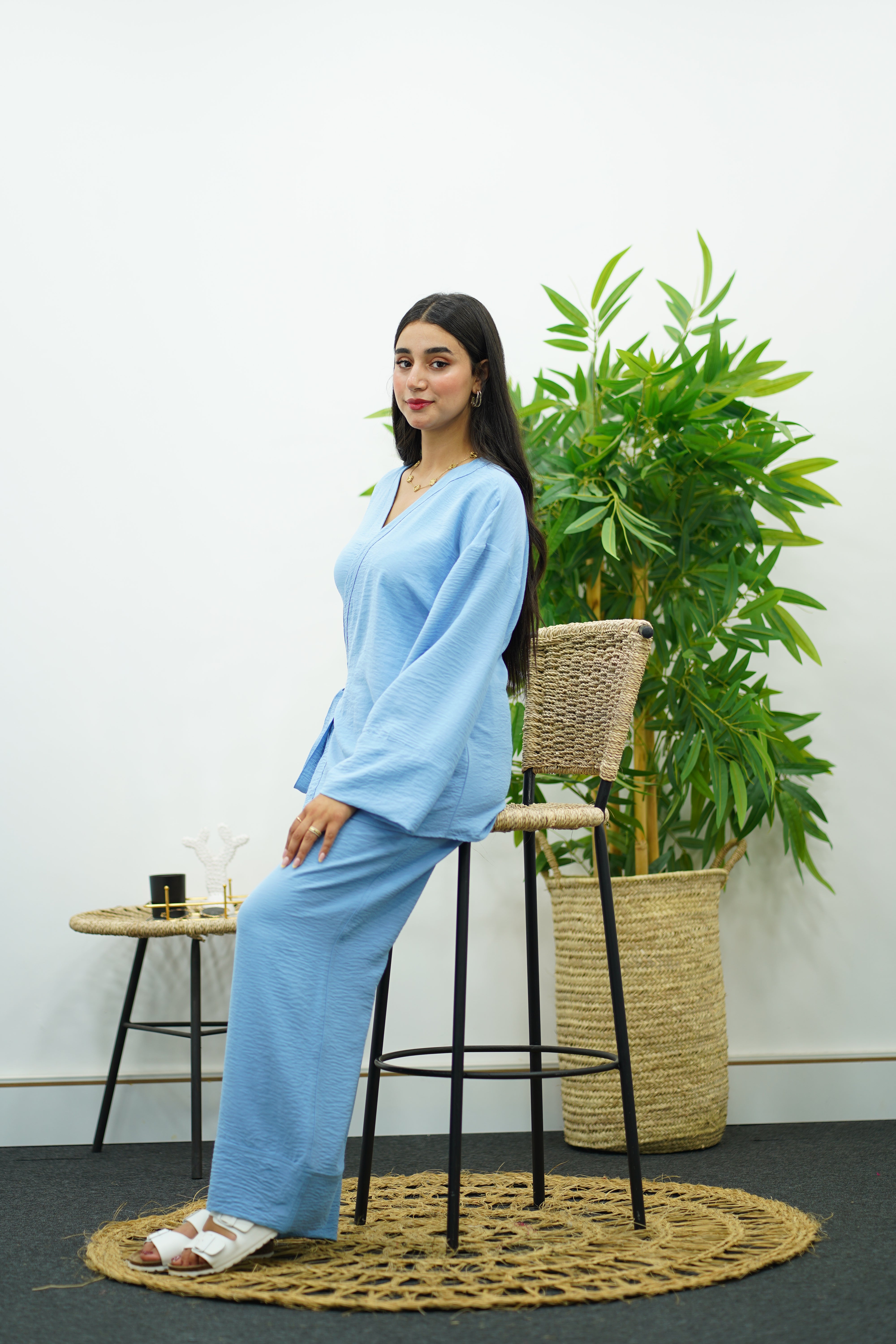 Ensemble Croisé - Bleu ciel