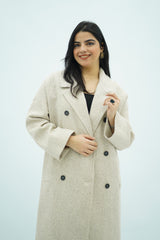 Manteau oversize Blanc cassé