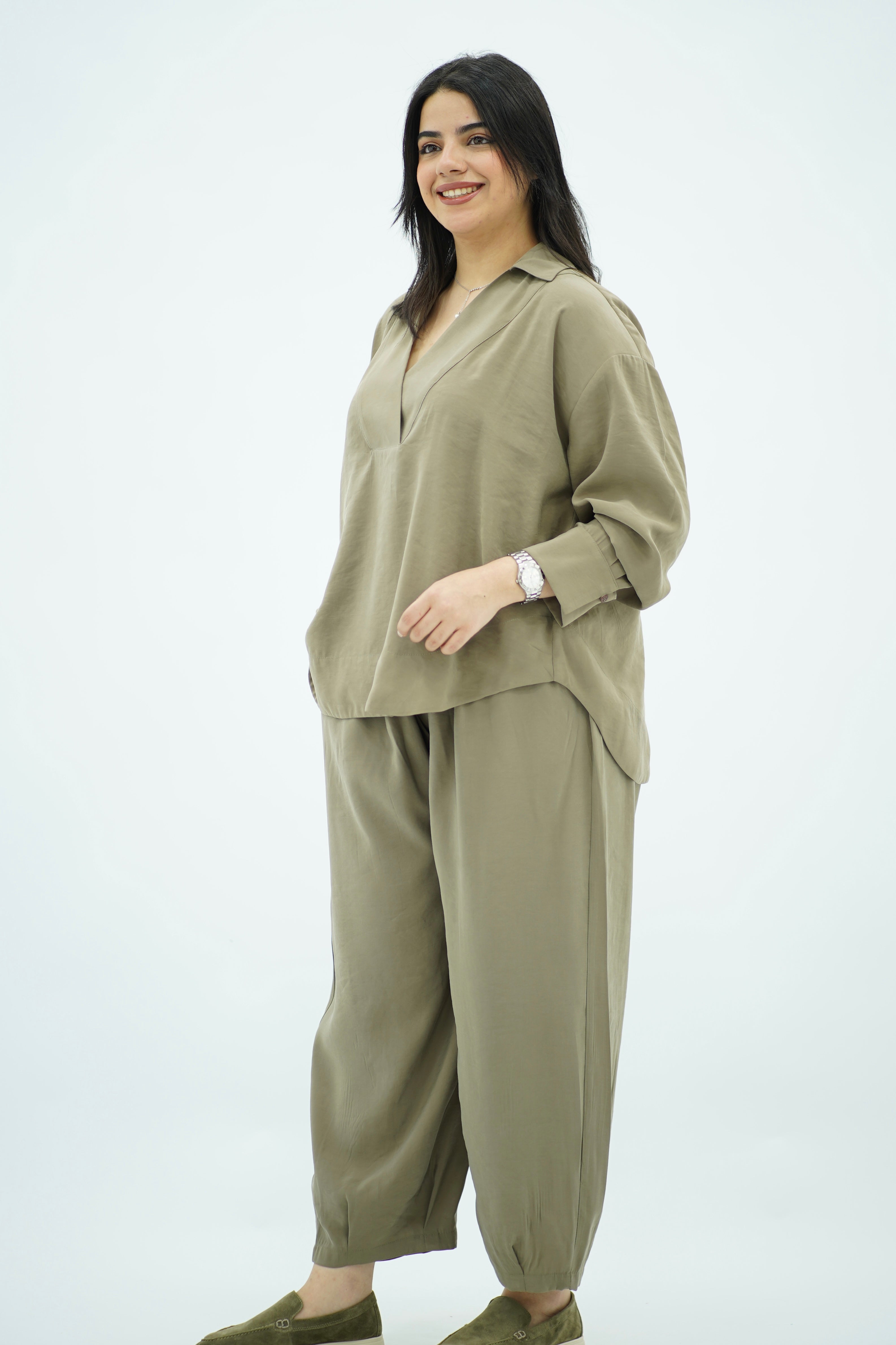 Ensemble en Tencel Vert olive