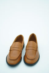 Mocassins cuir Camel