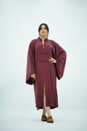 Gandoura Bordeaux en Tencel
