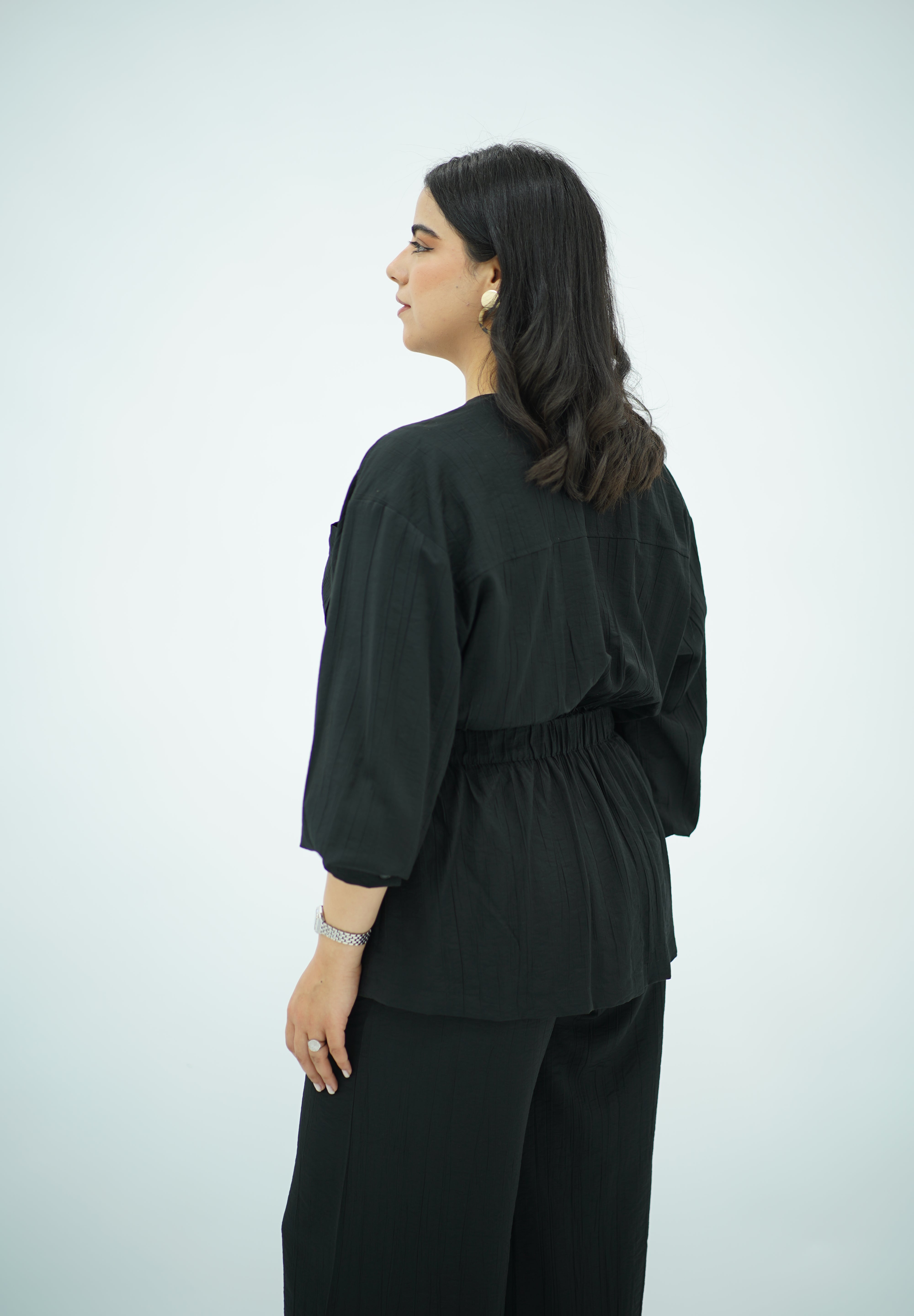 Ensemble en crêpe plissé noir 🖤