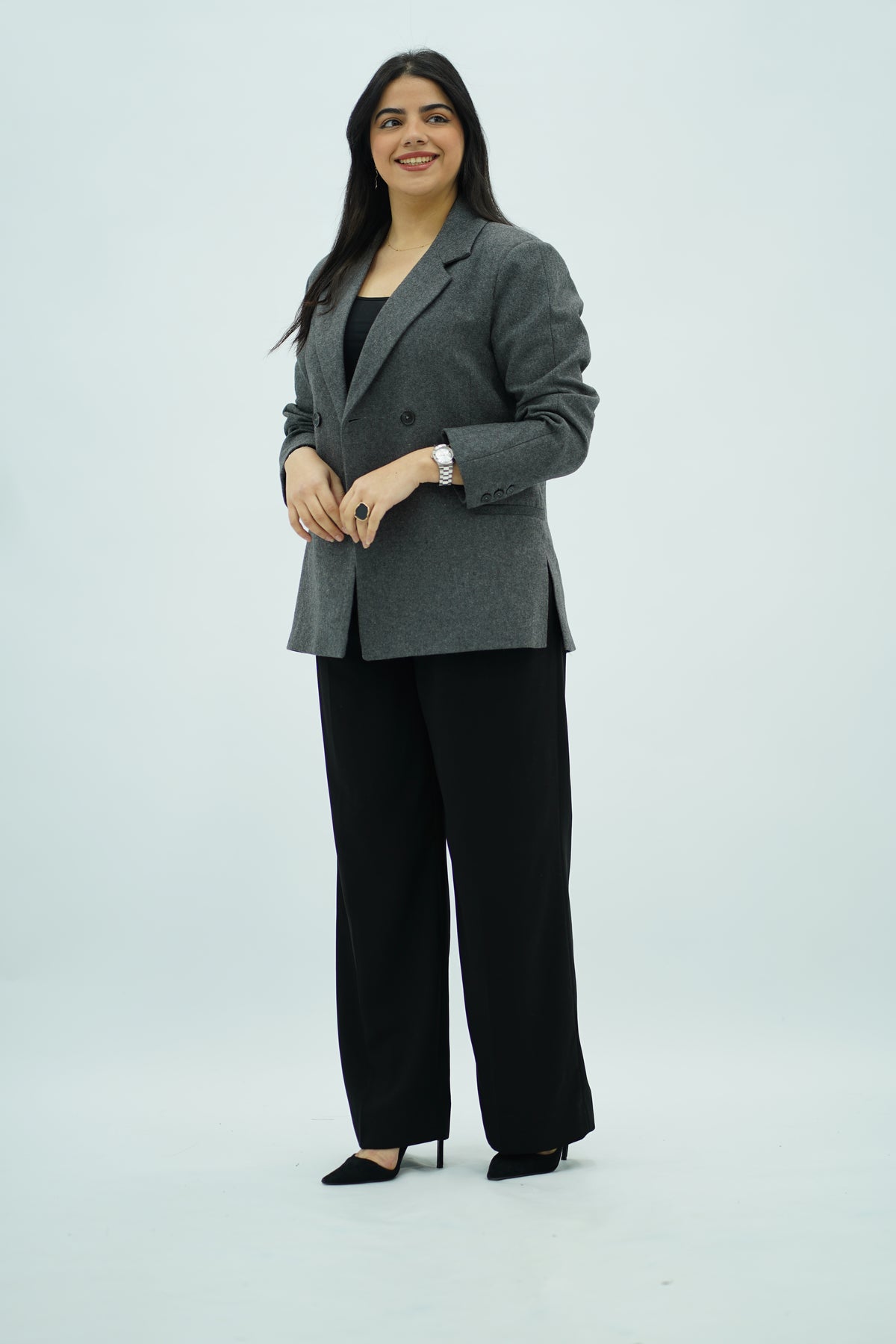 Blazer Oversize Gris Anthracite