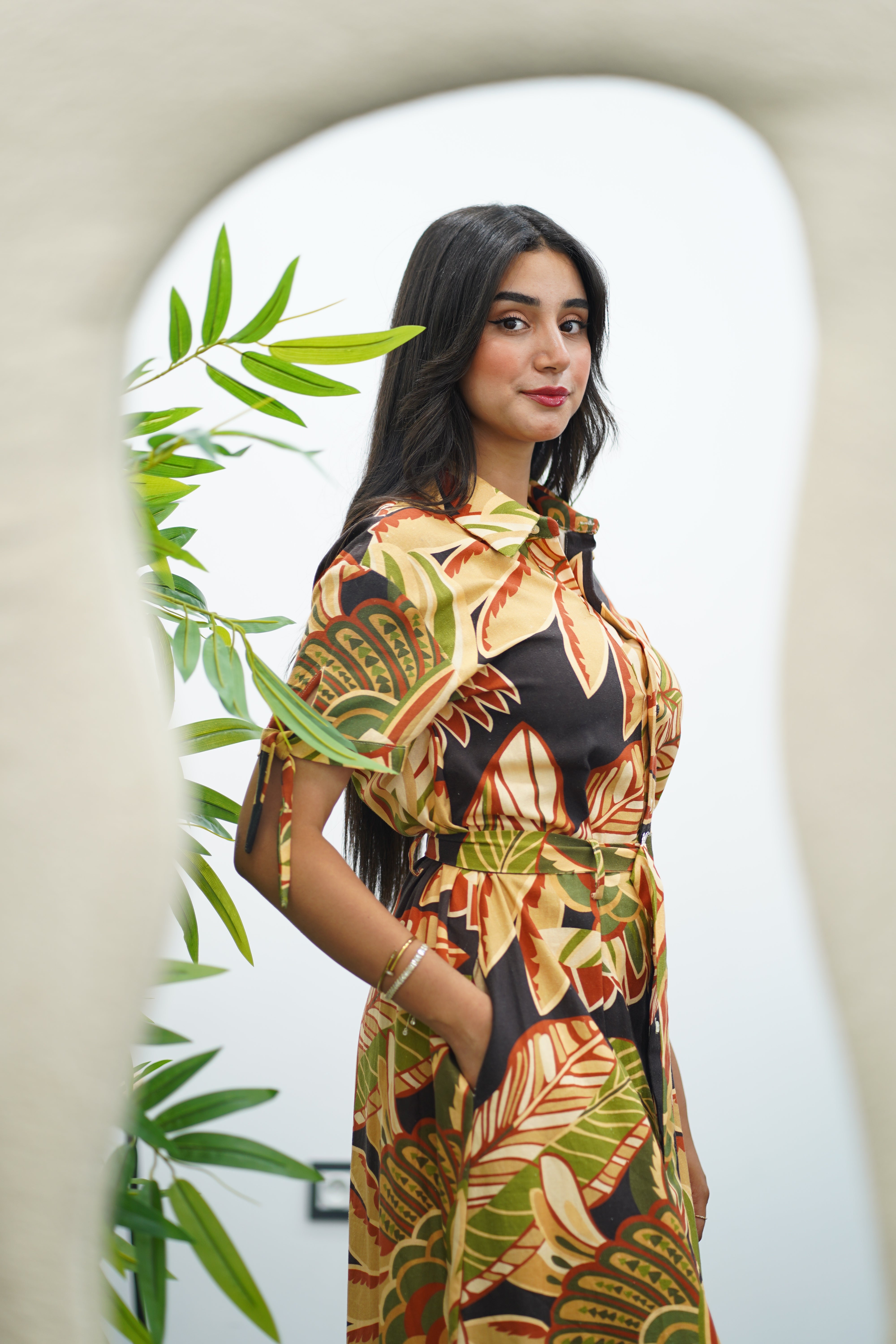 Robe En lin imprimée