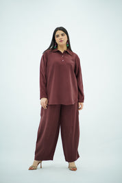 Ensemble Style Ballonné Bordeaux