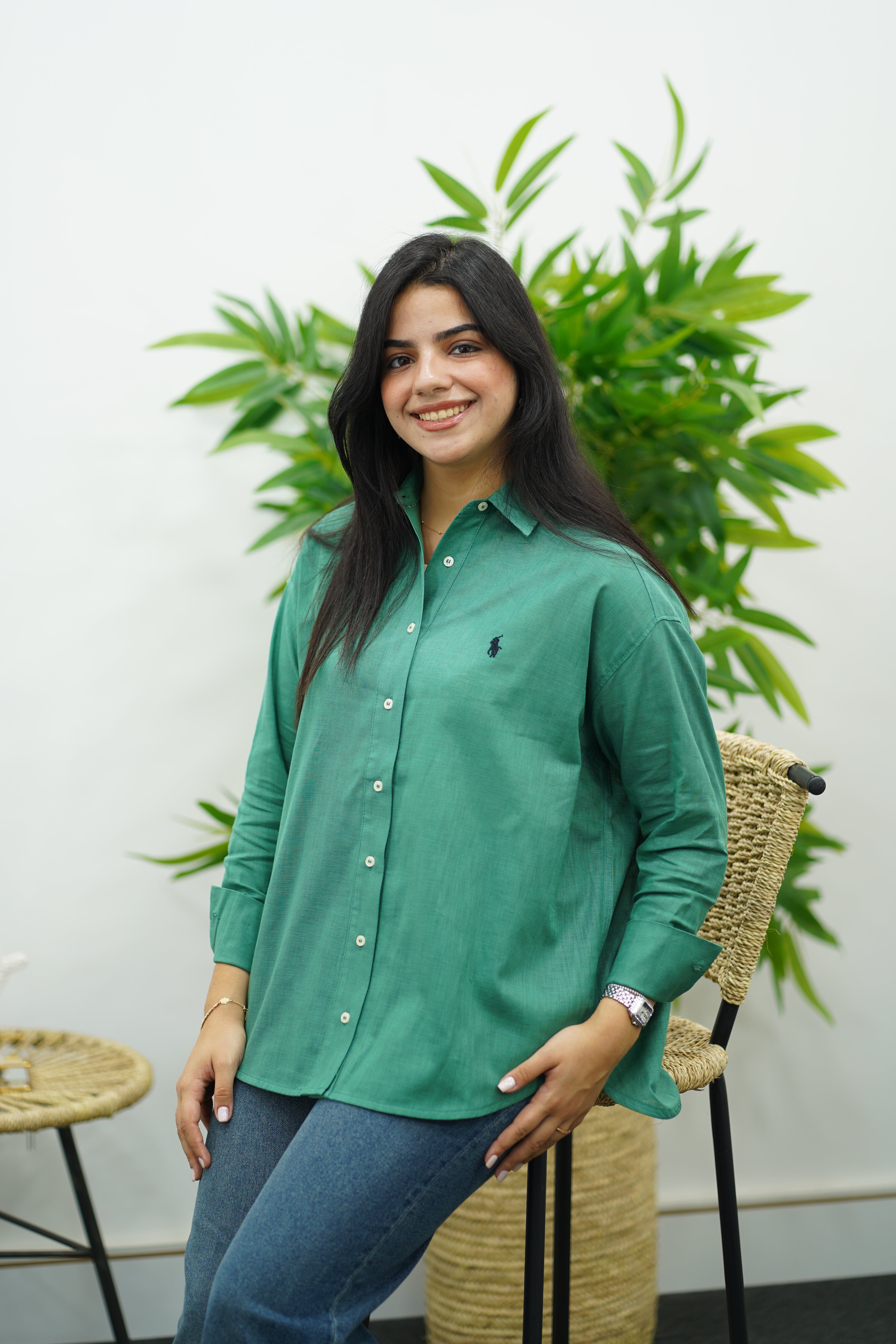 Chemise En lin - Verte
