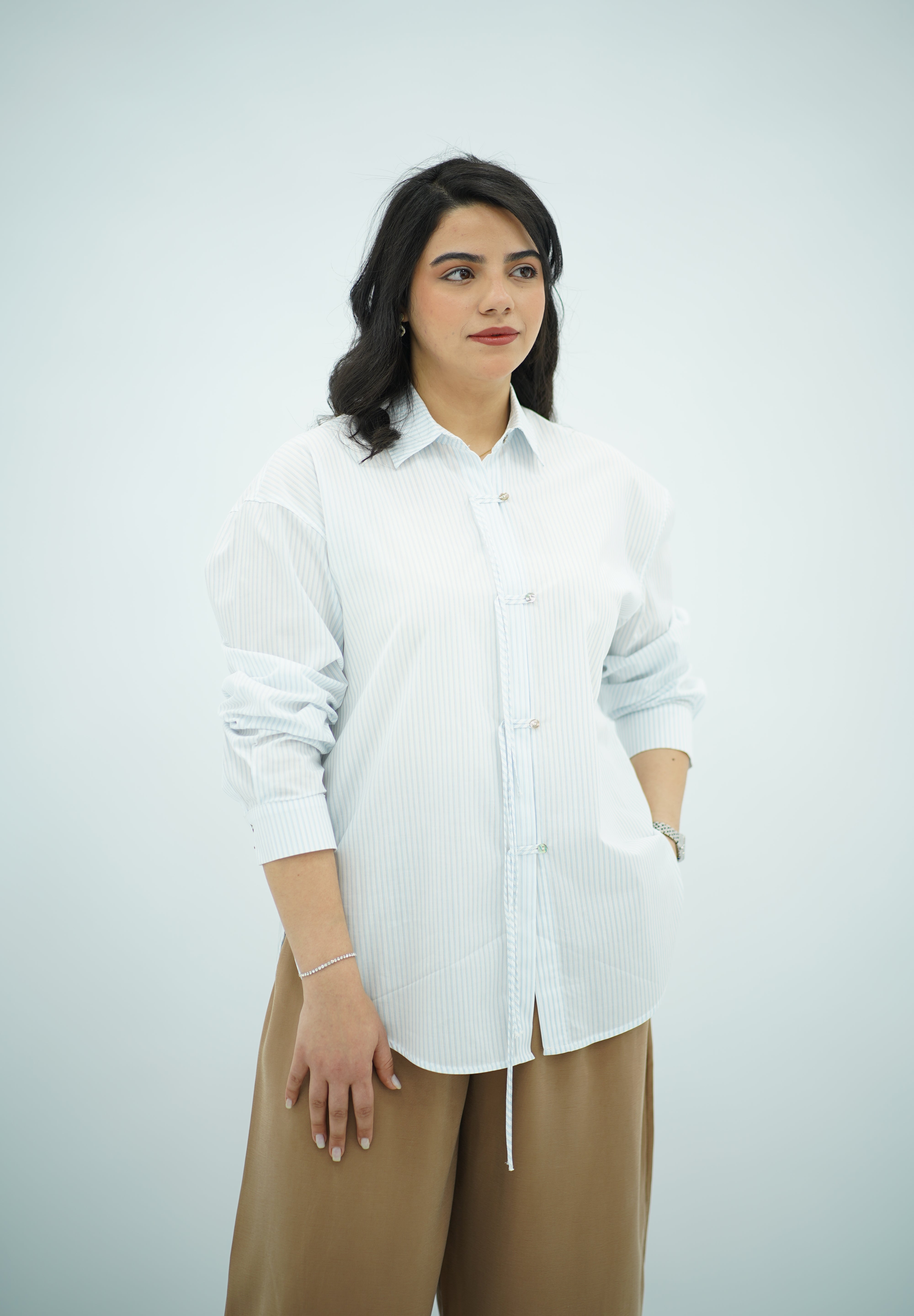 Chemise Rayée a bleu ciel
