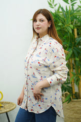 Chemise en Lin à Motifs