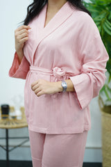 Ensemble fluide En lin style kimono